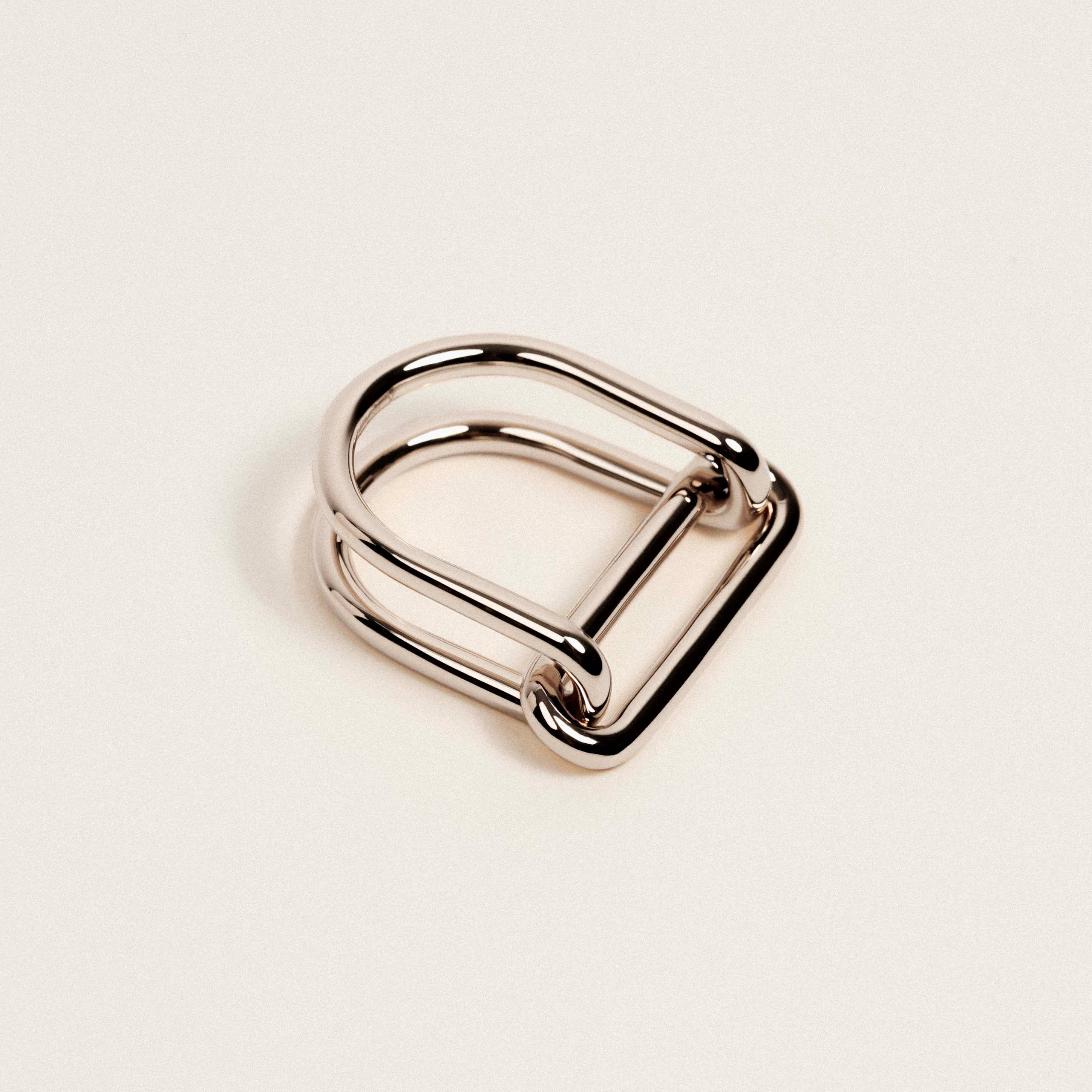 Link ring, gold plated MAYRENA Silver