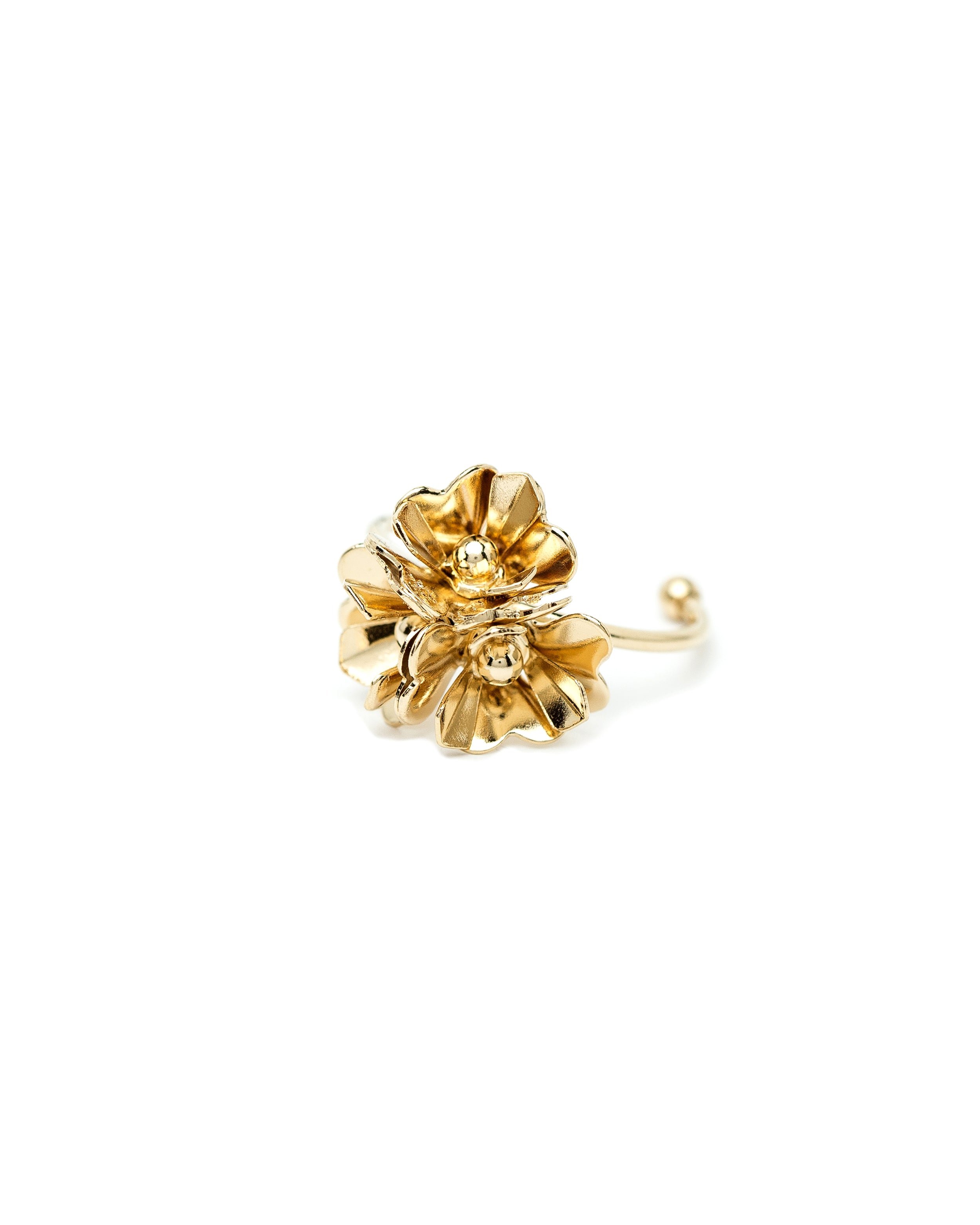 Trio gold-plated flower ring MONSIEUR SIMONE Golden