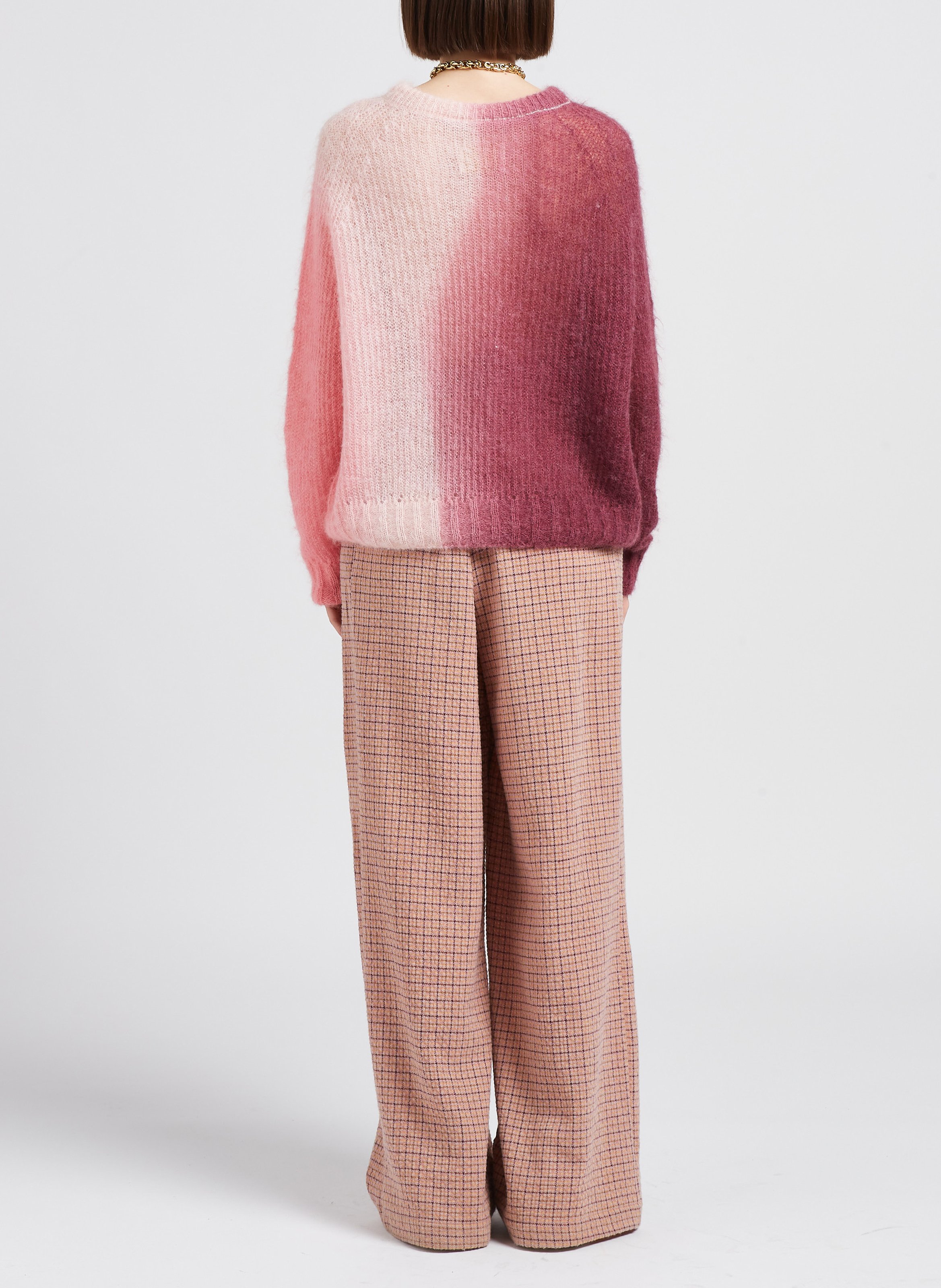 Wide-leg wool-blend pants MOMONI Pink
