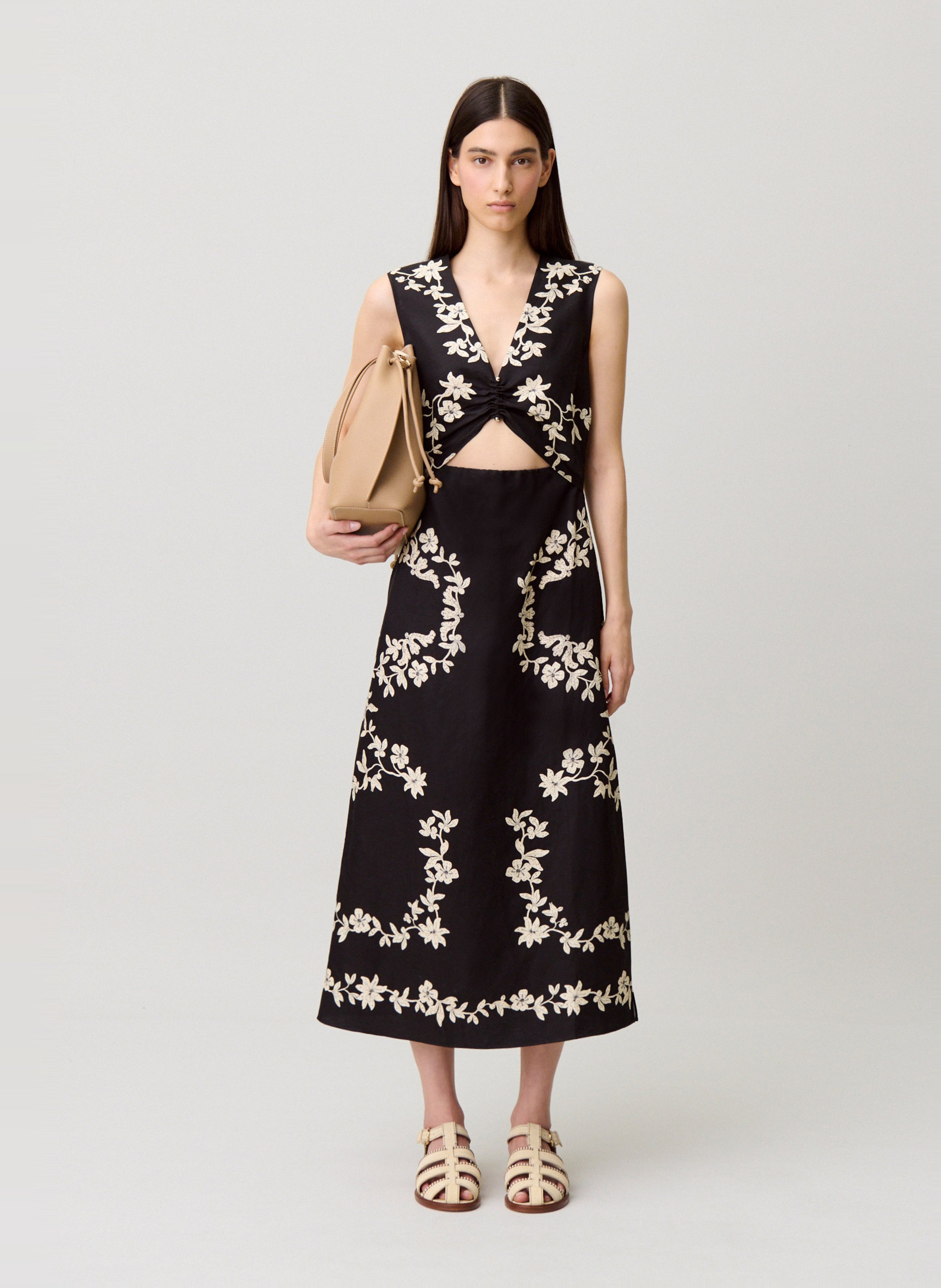 Robe col v imprimée CLAUDIE PIERLOT Multicolore