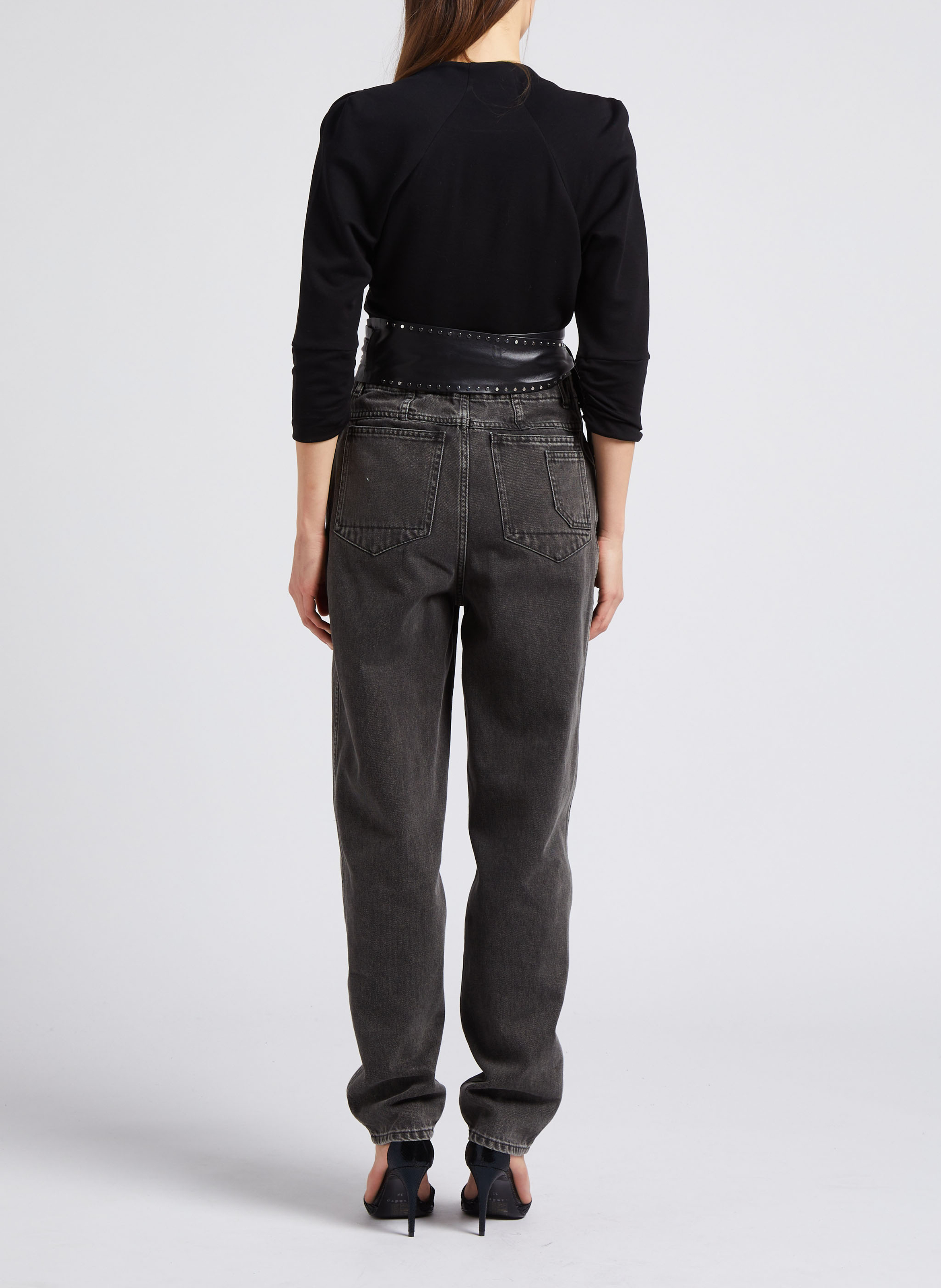 Fitted V-neck top IRO Black