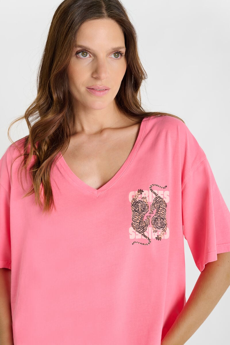 Tommy Badge T-shirt LE TEMPS DES CERISES Pink