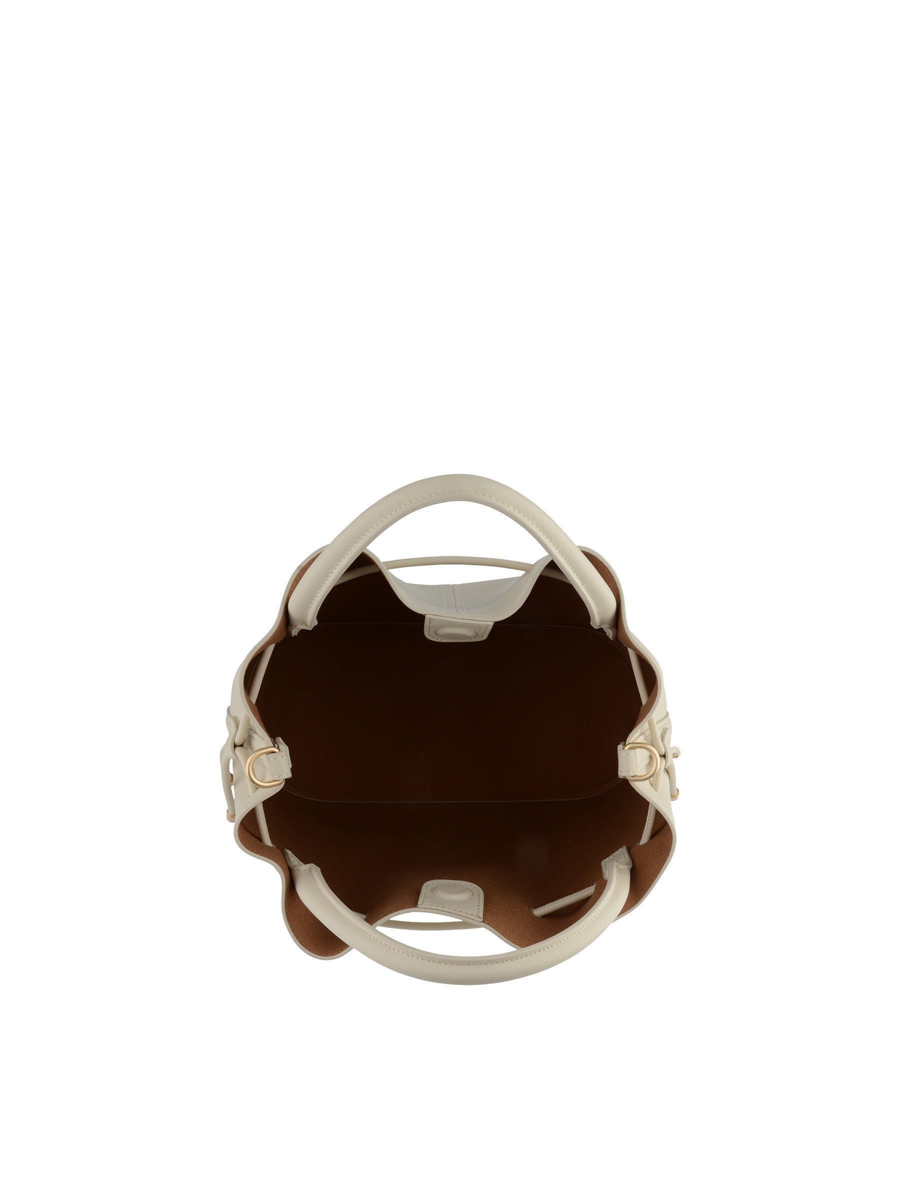 Calfskin leather handbag POURCHET Beige