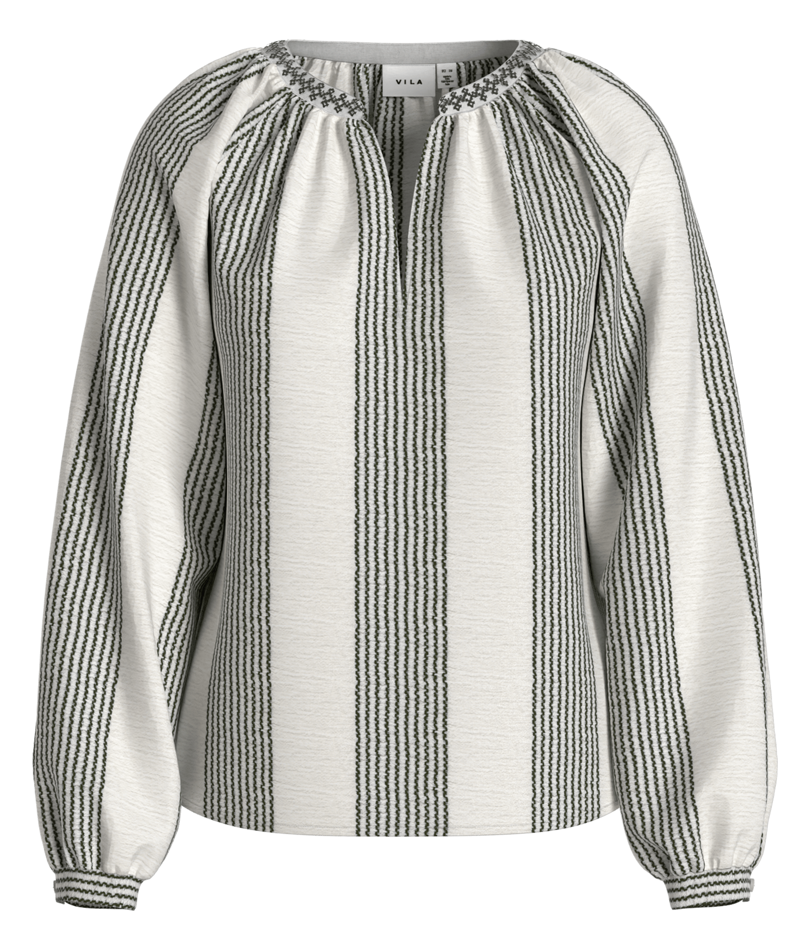 Blouse droite en coton VILA Gris