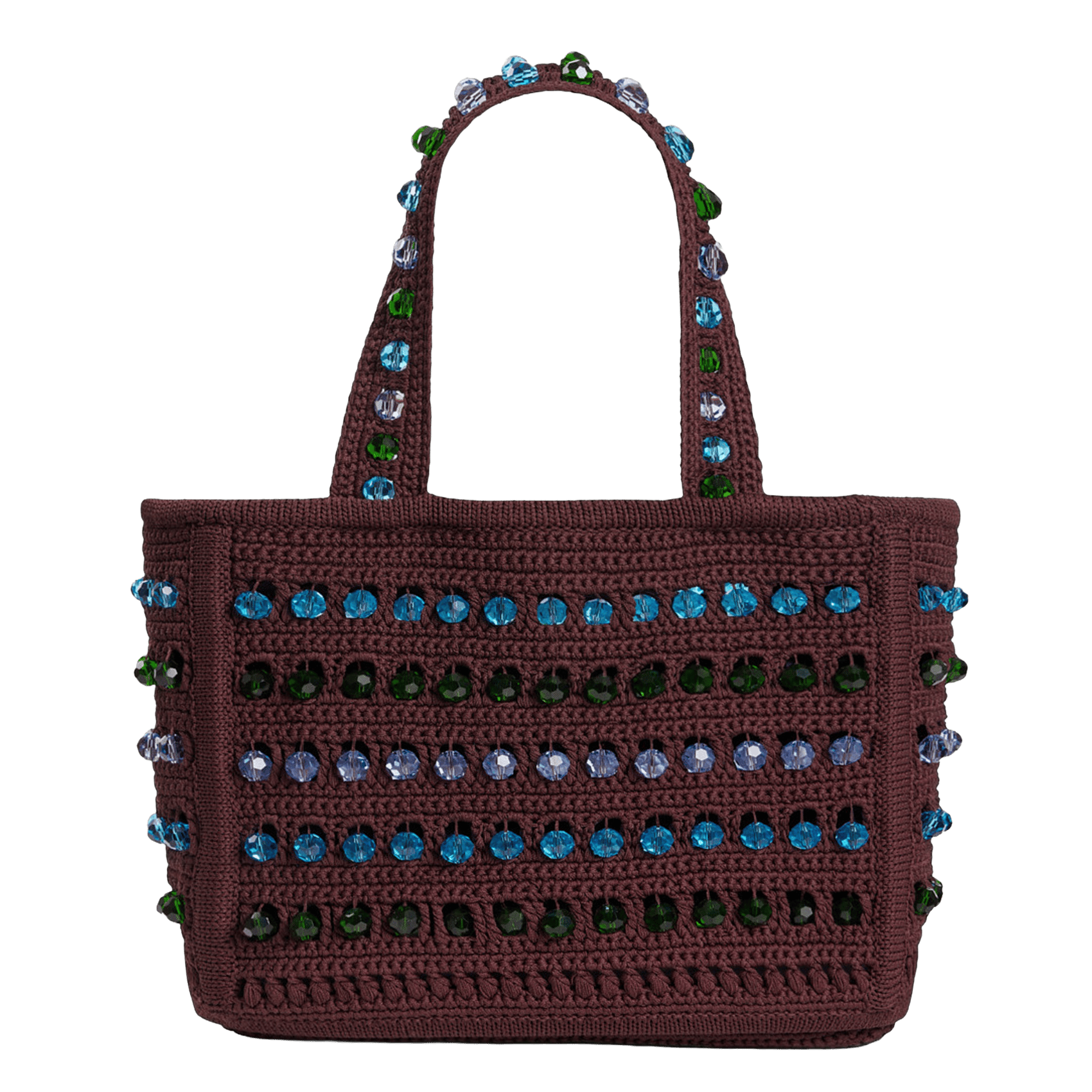 Sac crochet en perles SANDRO Bruin