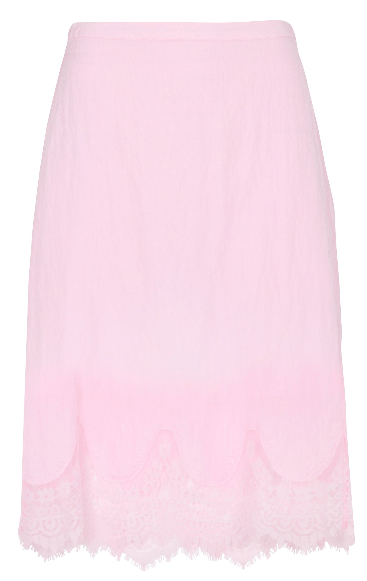 Short crepe skirt with lace detail BERENICE Pink