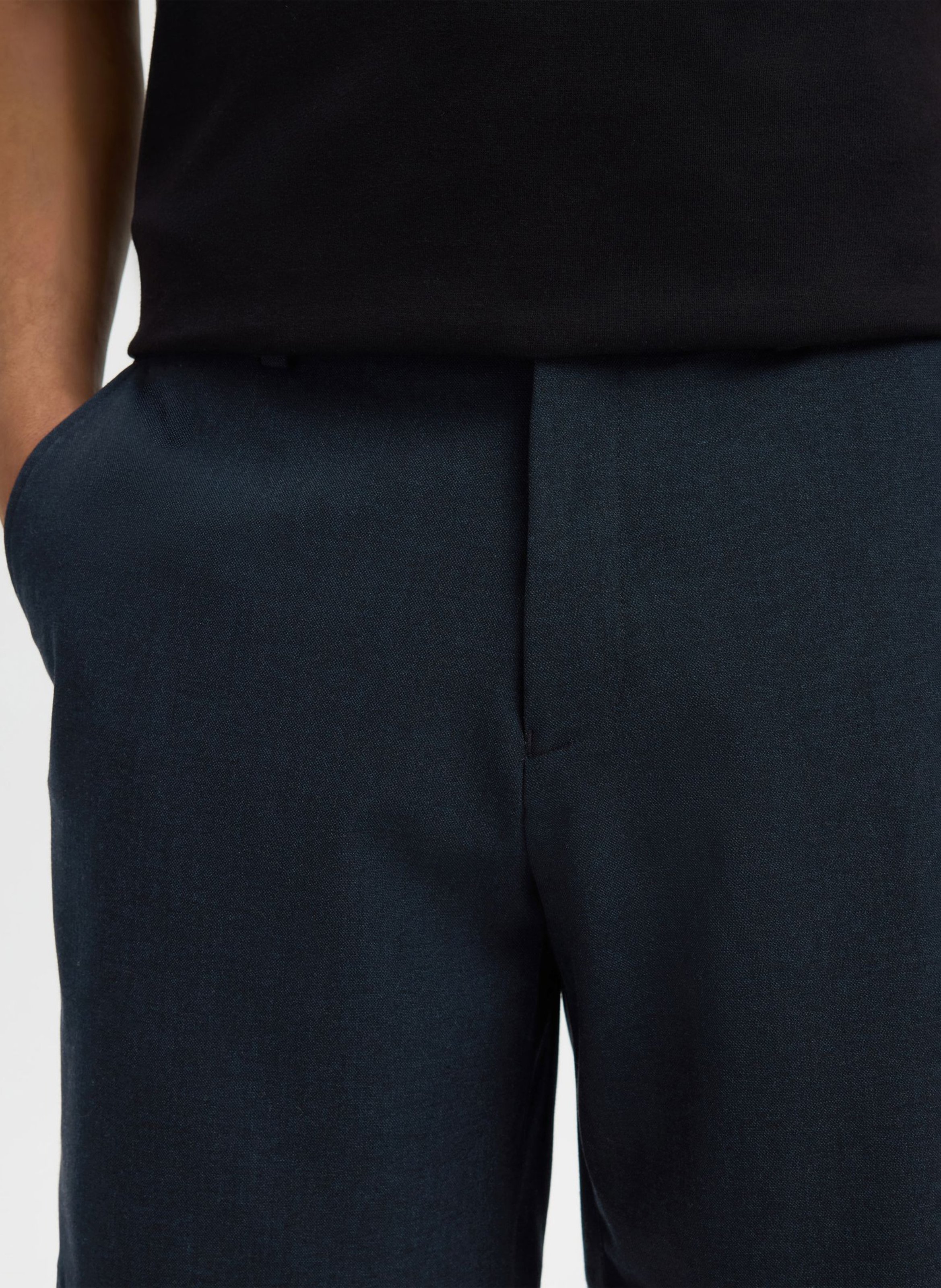 Gerad geschnittene Shorts SELECTED Blau