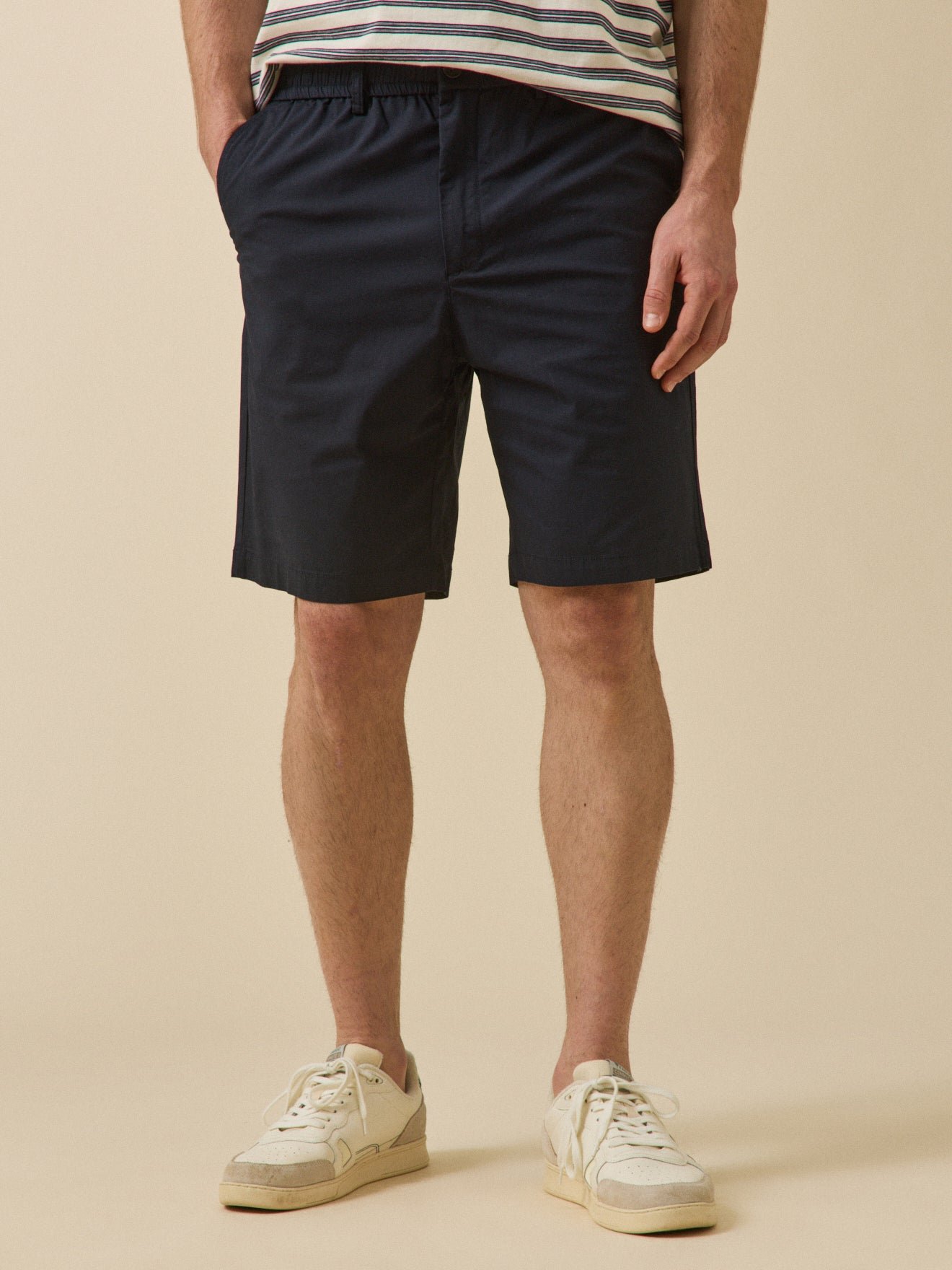 Elasticated waist Bermuda crisp poplin CYRILLUS Blue