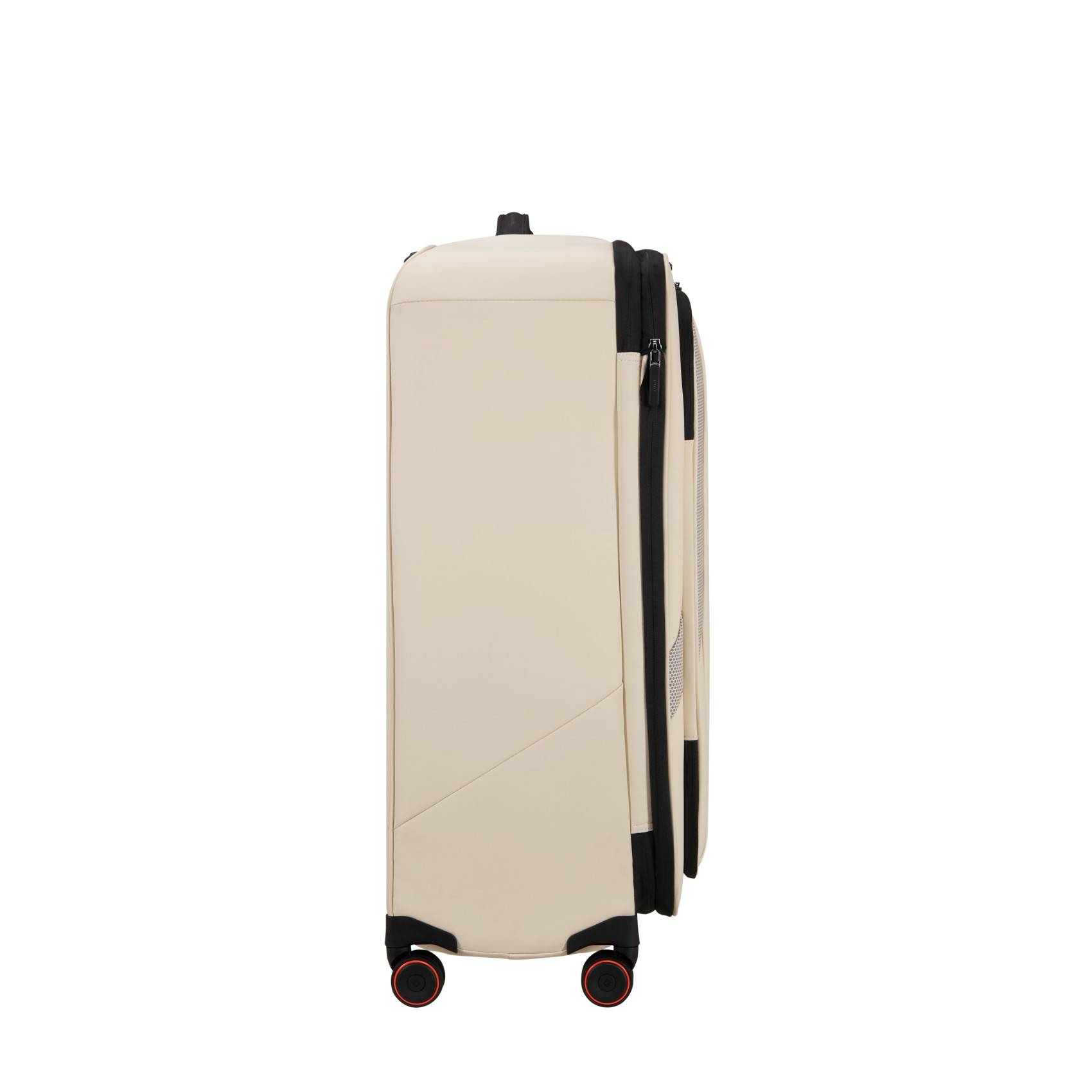 Glazed suitcase 4 wheels size L Beige