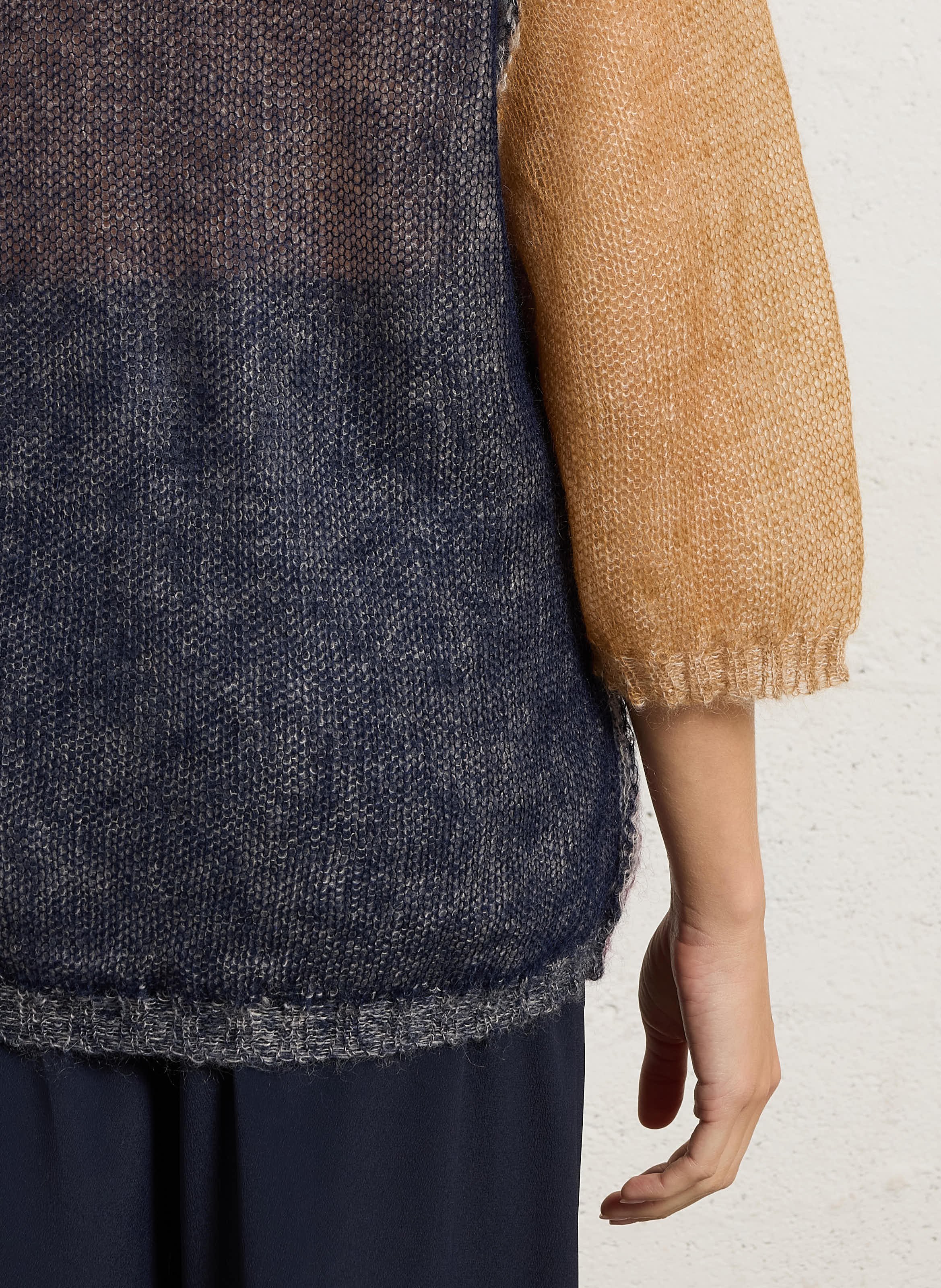 Pull col rond en mohair mélangé MOMONI Violet