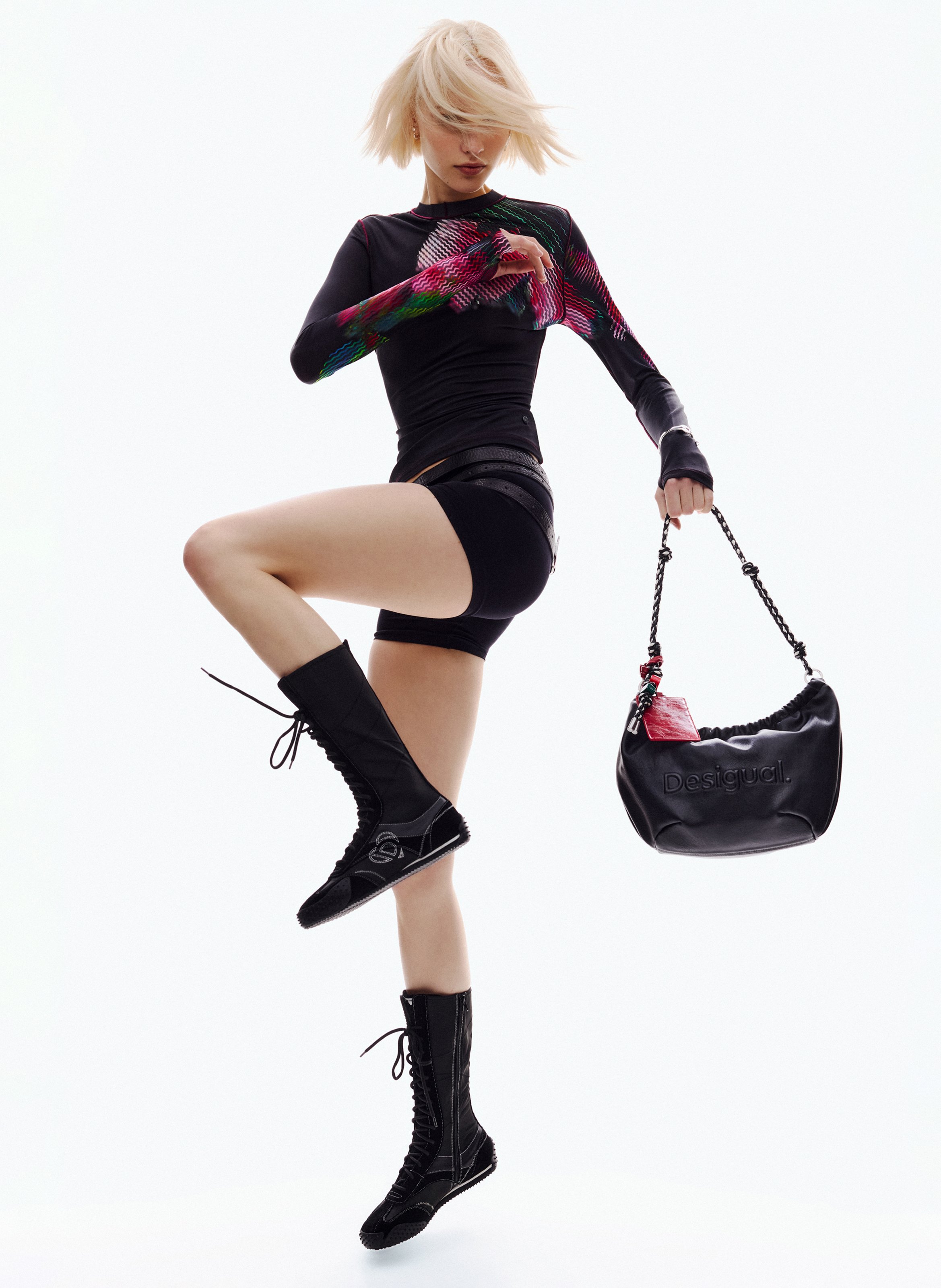 Top moulant col rond DESIGUAL Noir