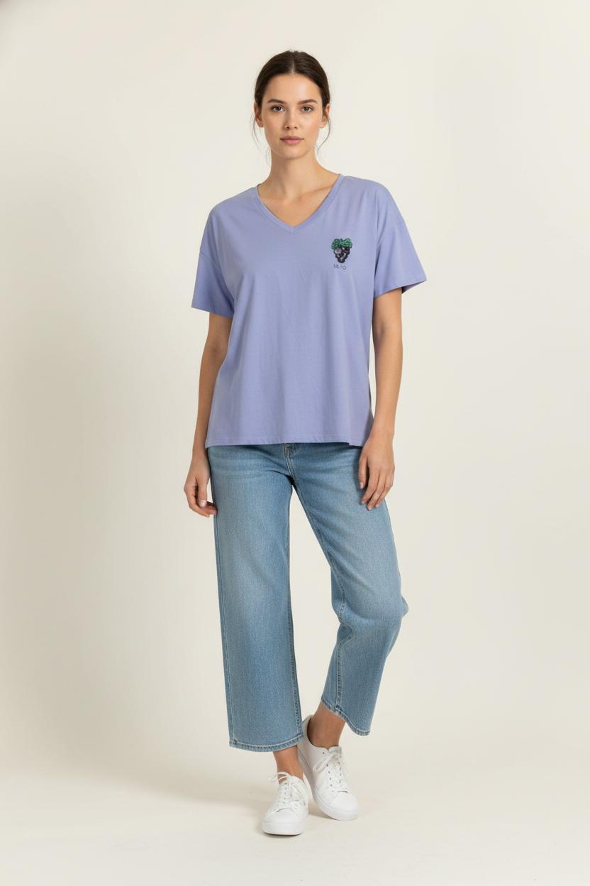 Tommy Badge T-shirt LIU JO - SECONDE MAIN Purple