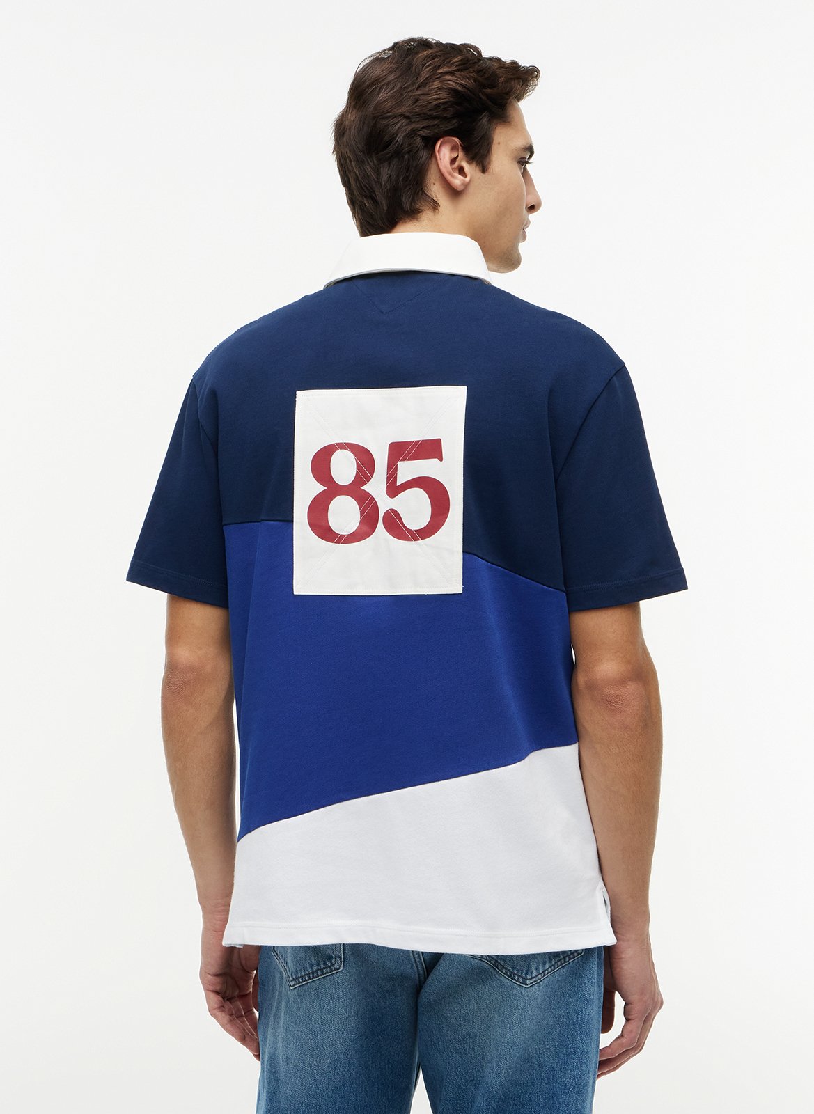Polo droit en coton TOMMY HILFIGER Bleu