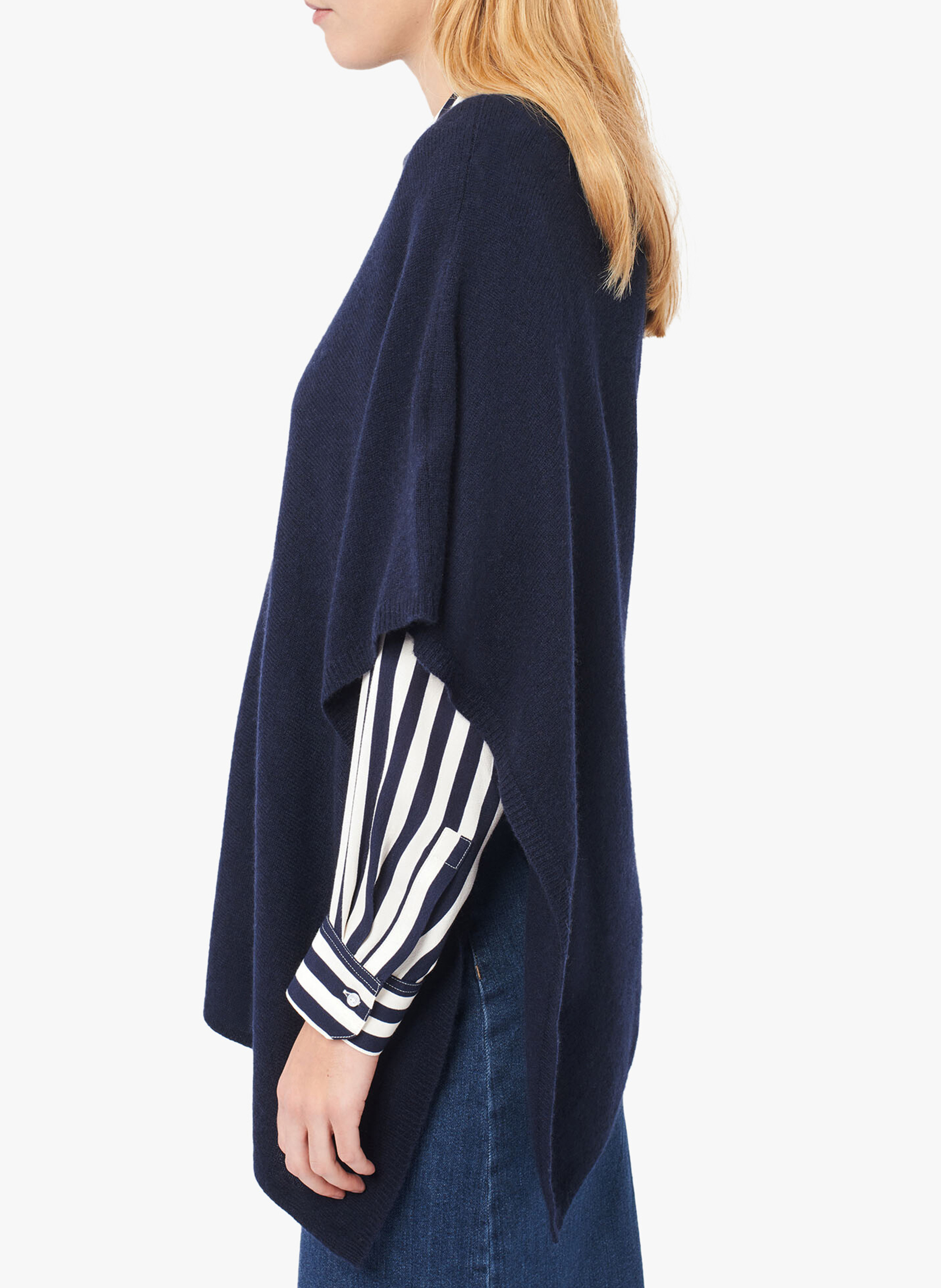 Poncho en cachemire CAROLL Bleu
