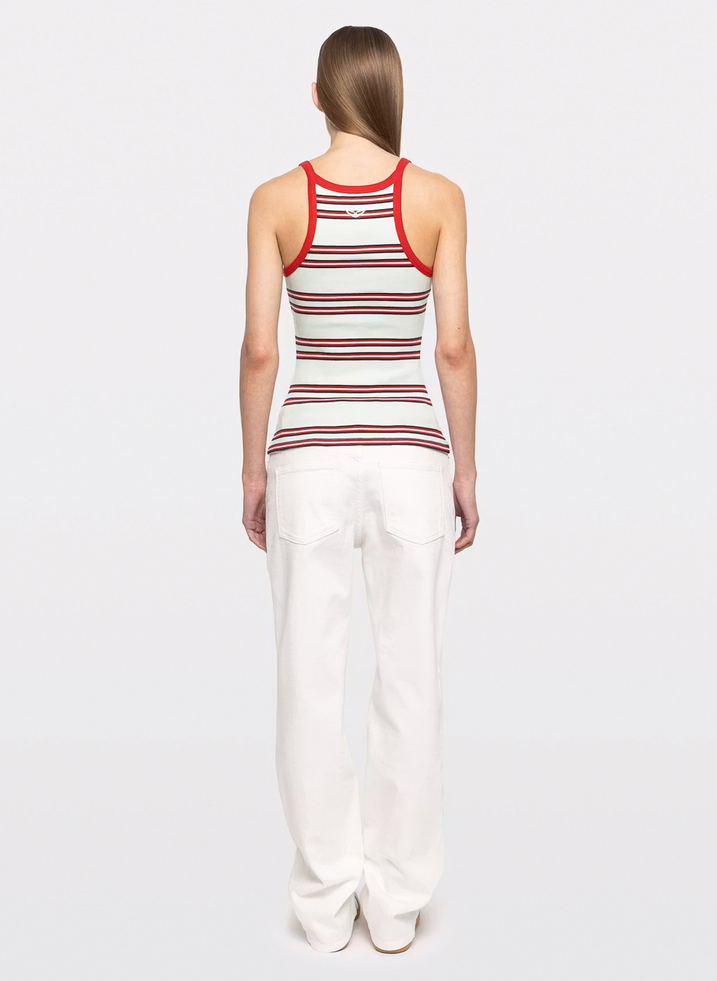 Fitted Striped Cotton Tank Top ZADIG&VOLTAIRE Blue