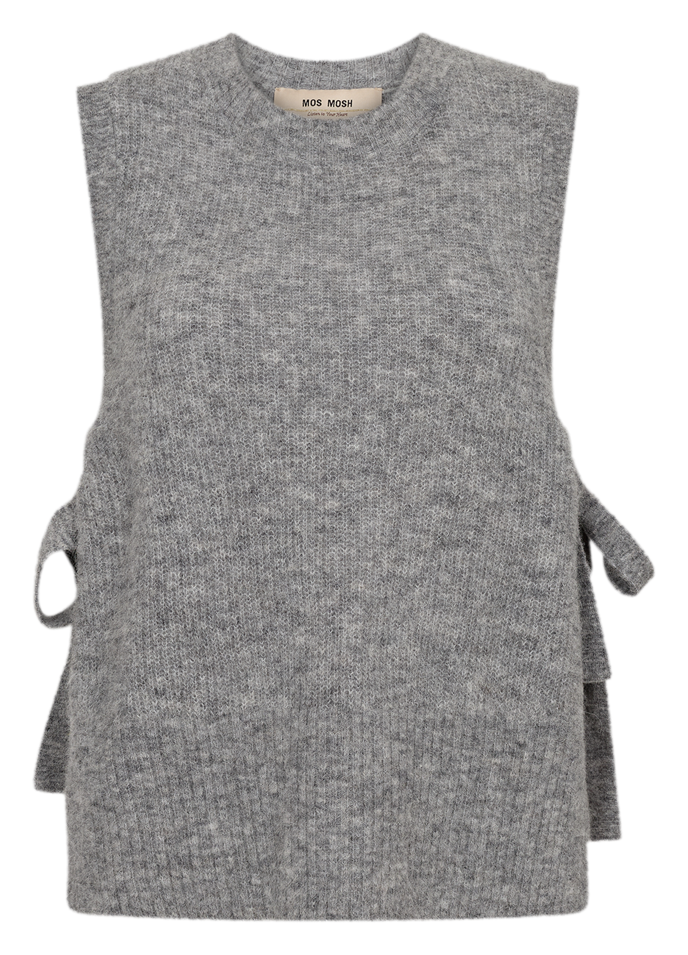 Pull sans manches en laine mélangée MOS MOSH Gris