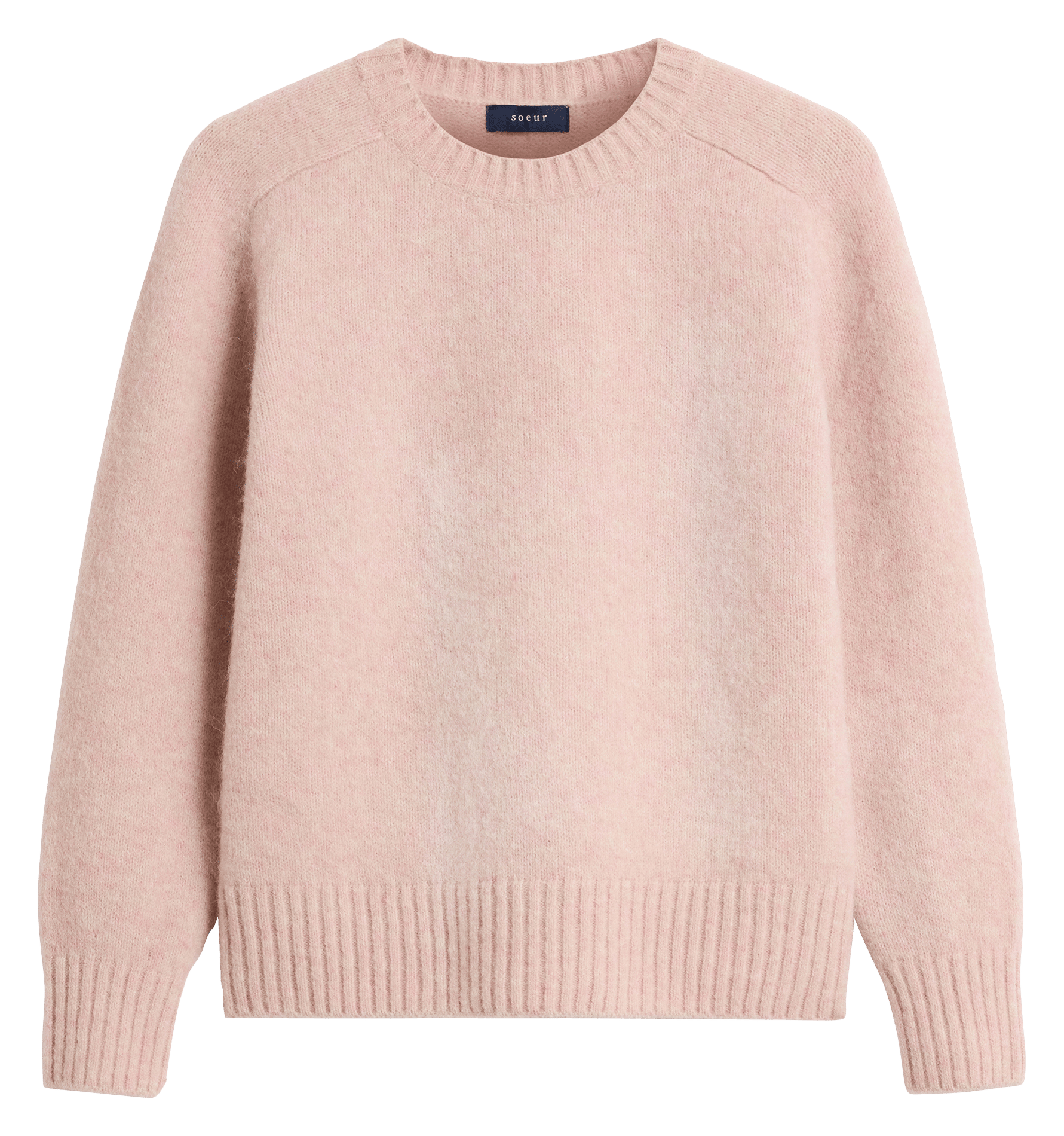 Oversize round-neck knit sweater SOEUR