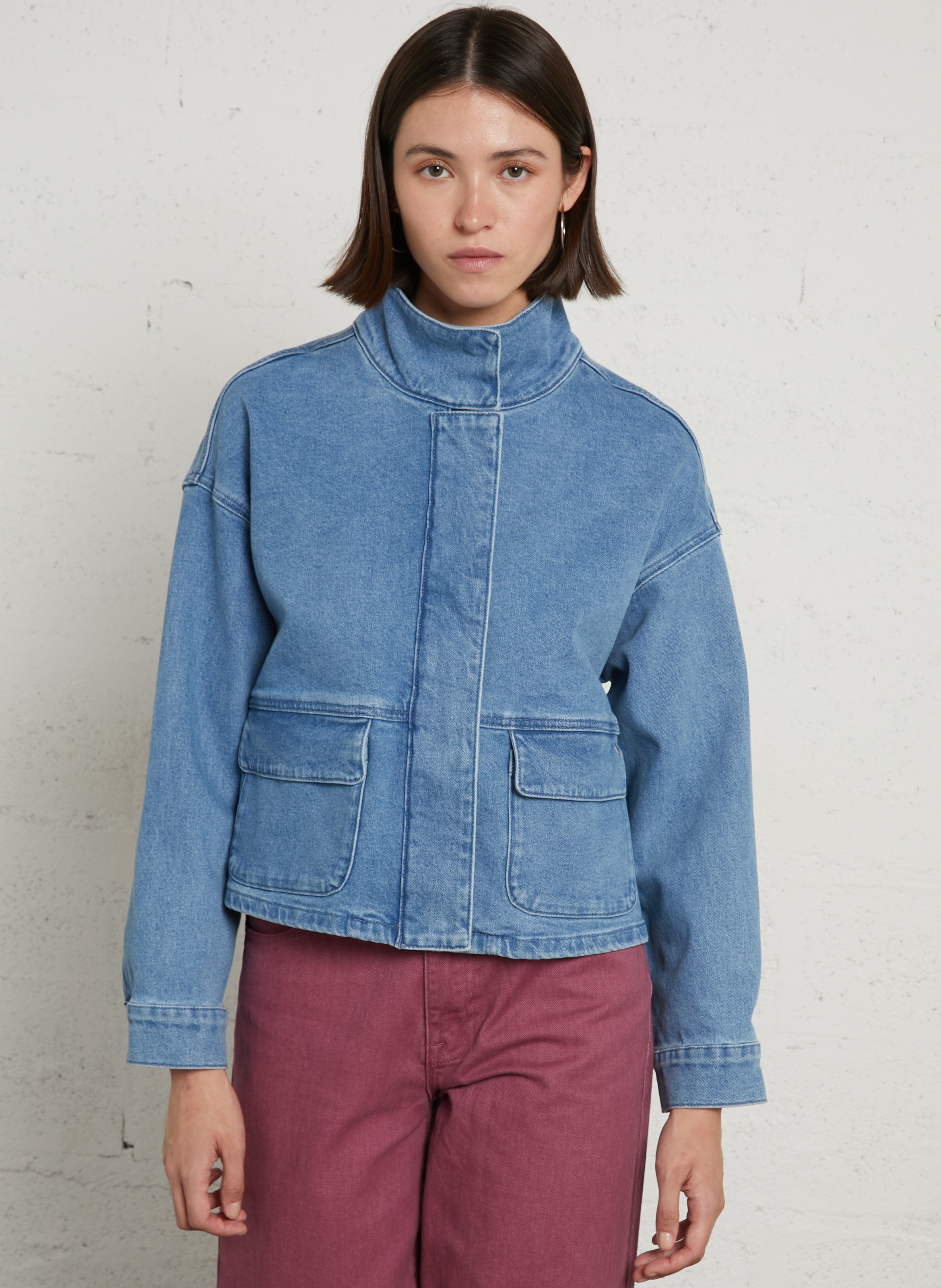 Oversized cotton blend jacket LA PETITE ETOILE Jean Stone