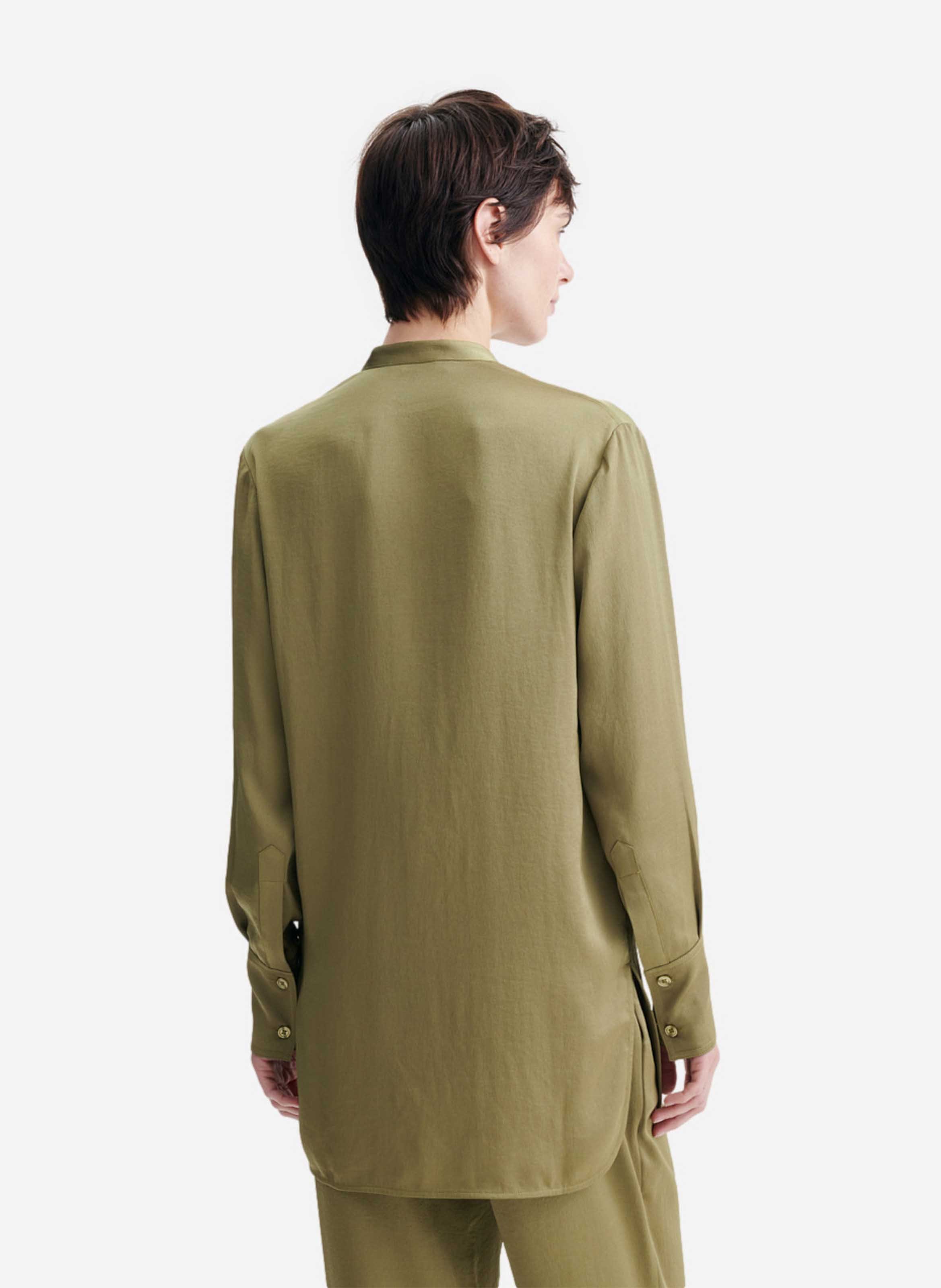 Straight-cut shirt with classic collar VANESSA BRUNO Green