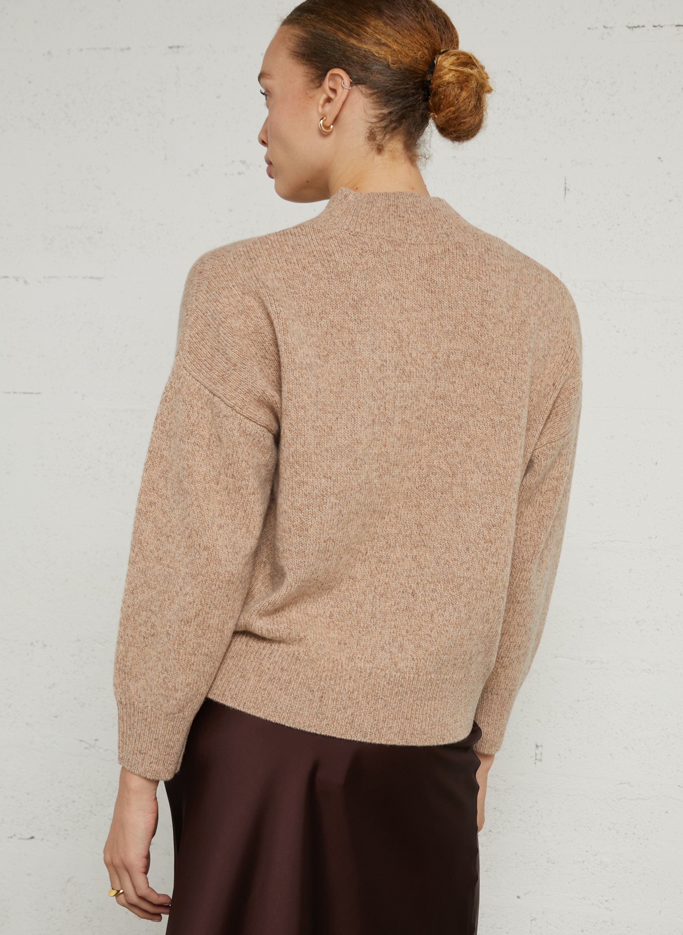 Loose-fit wool sweater NICE THINGS Beige