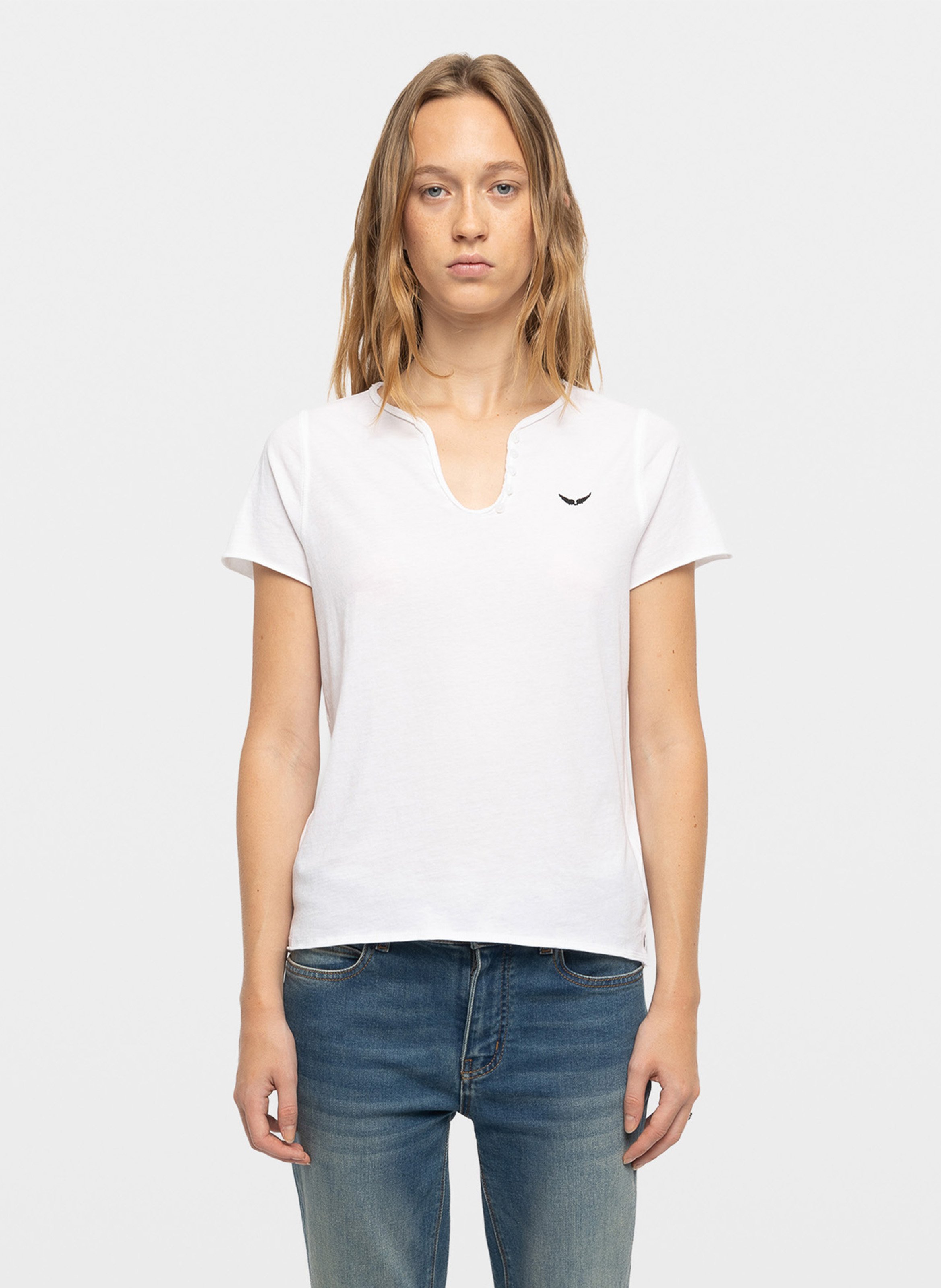 Gerade geschnittenes T-Shirt aus Baumwolle ZADIG&VOLTAIRE Weiss