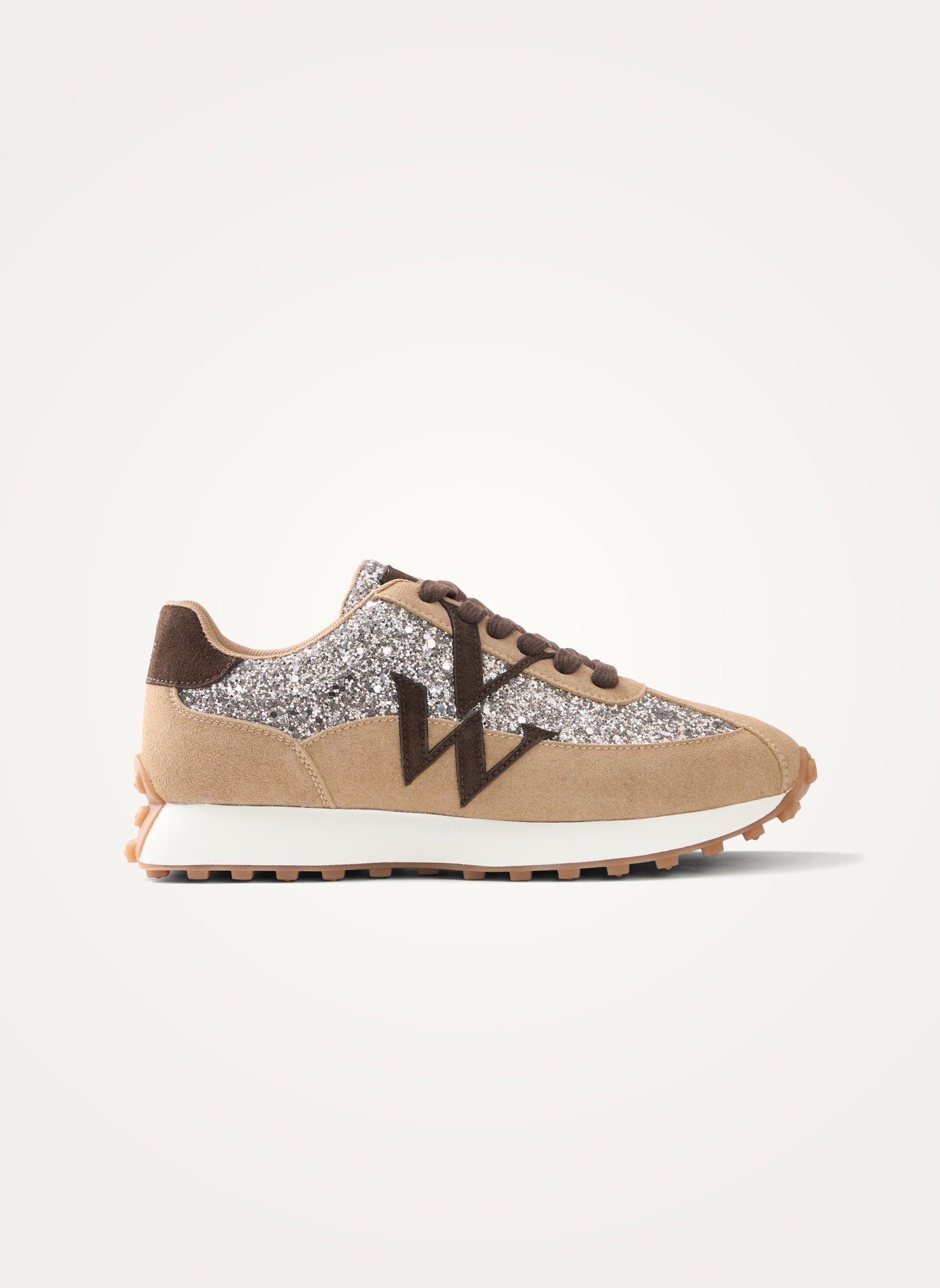 Sneakers with monogram on running sole VANESSA WU Beige