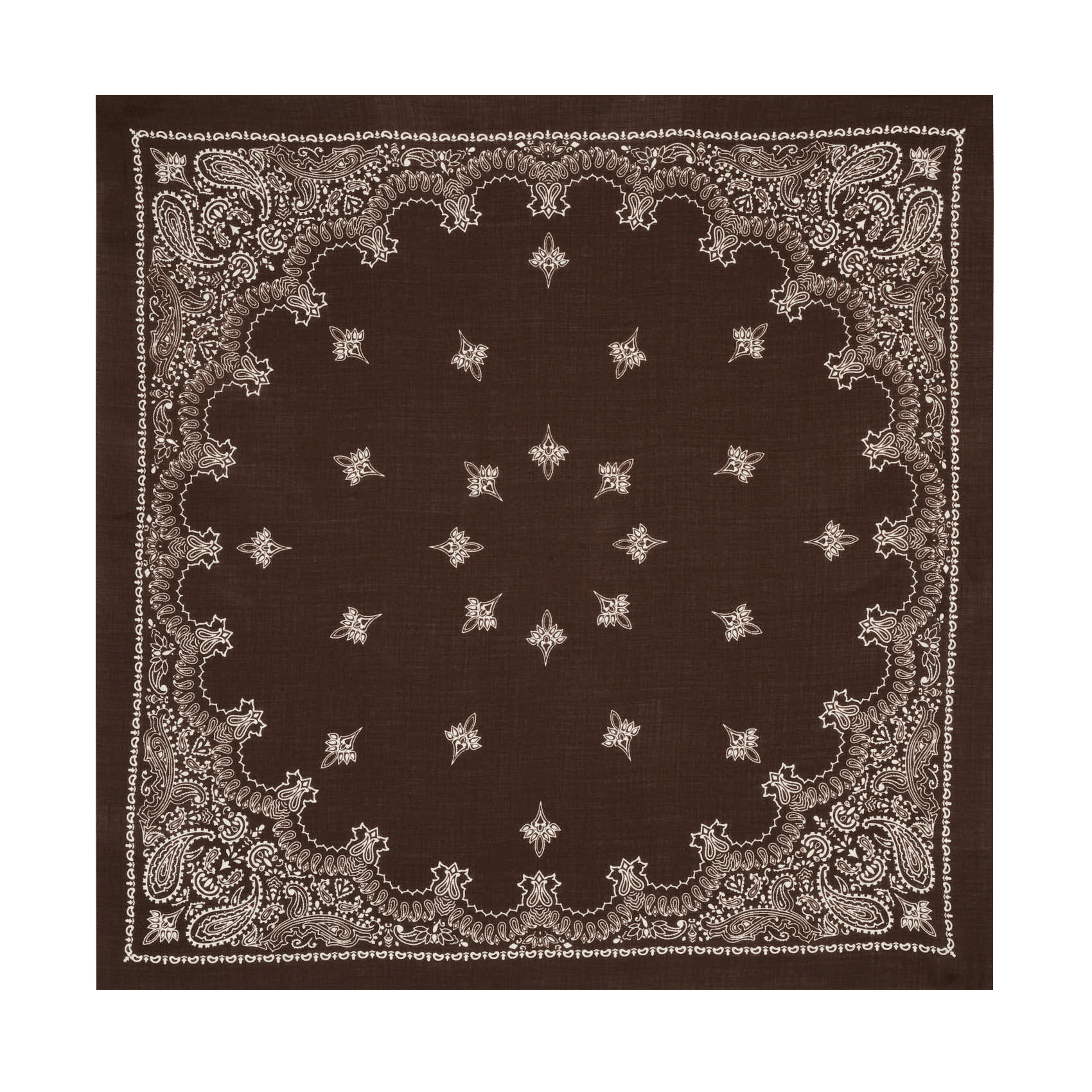 Foulard imprimé en laine DESTIN Marron