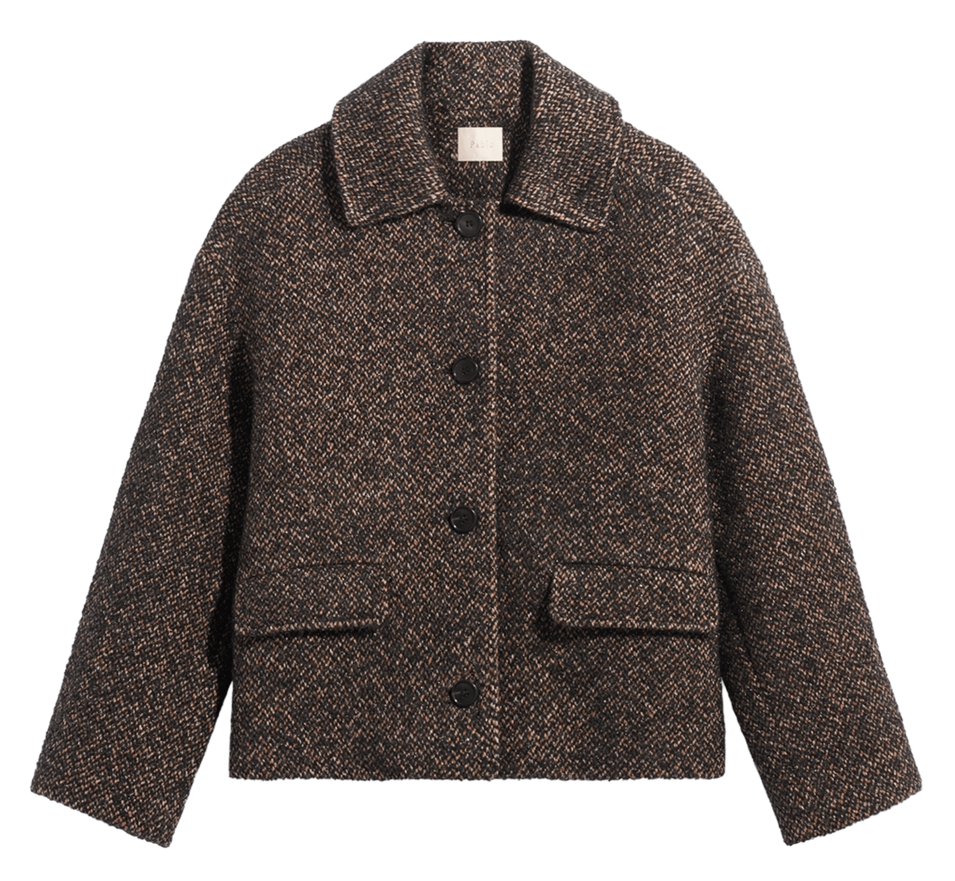 Manteau court en coton mélangé PABLO Noir
