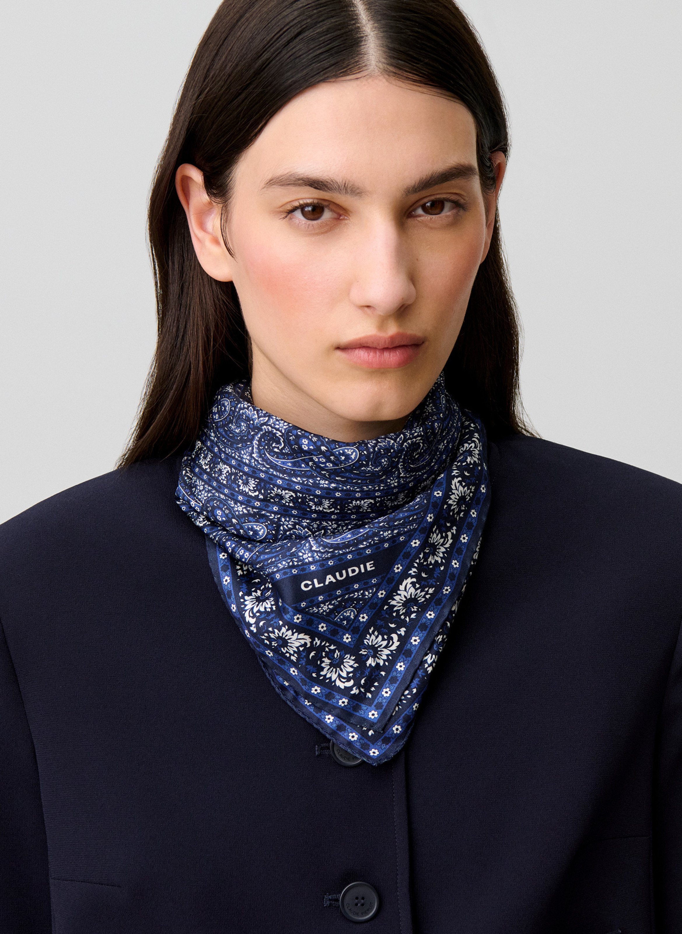 Foulard van zijde CLAUDIE PIERLOT Blauw