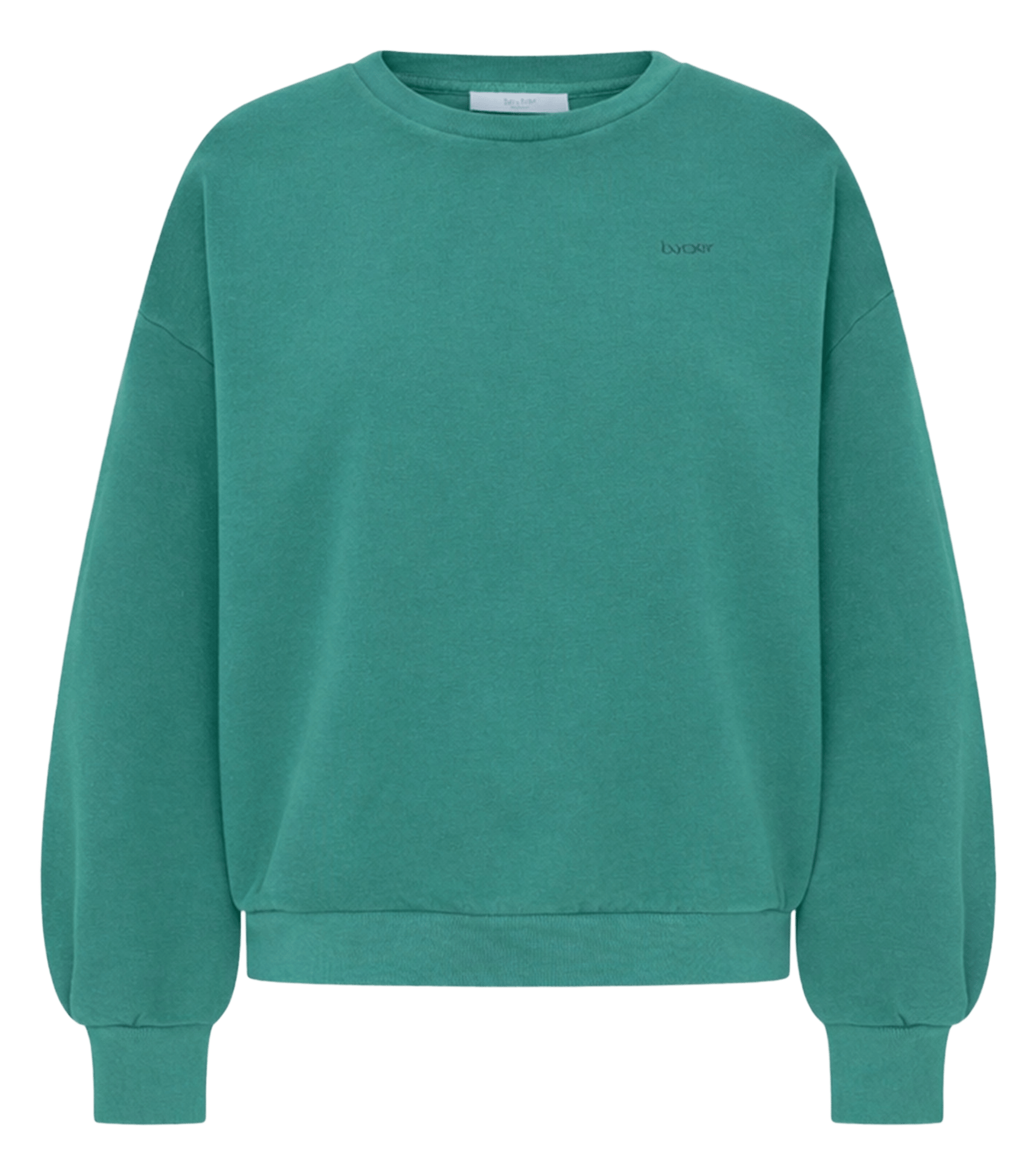 Sweat ample col rond uni BY BAR Vert