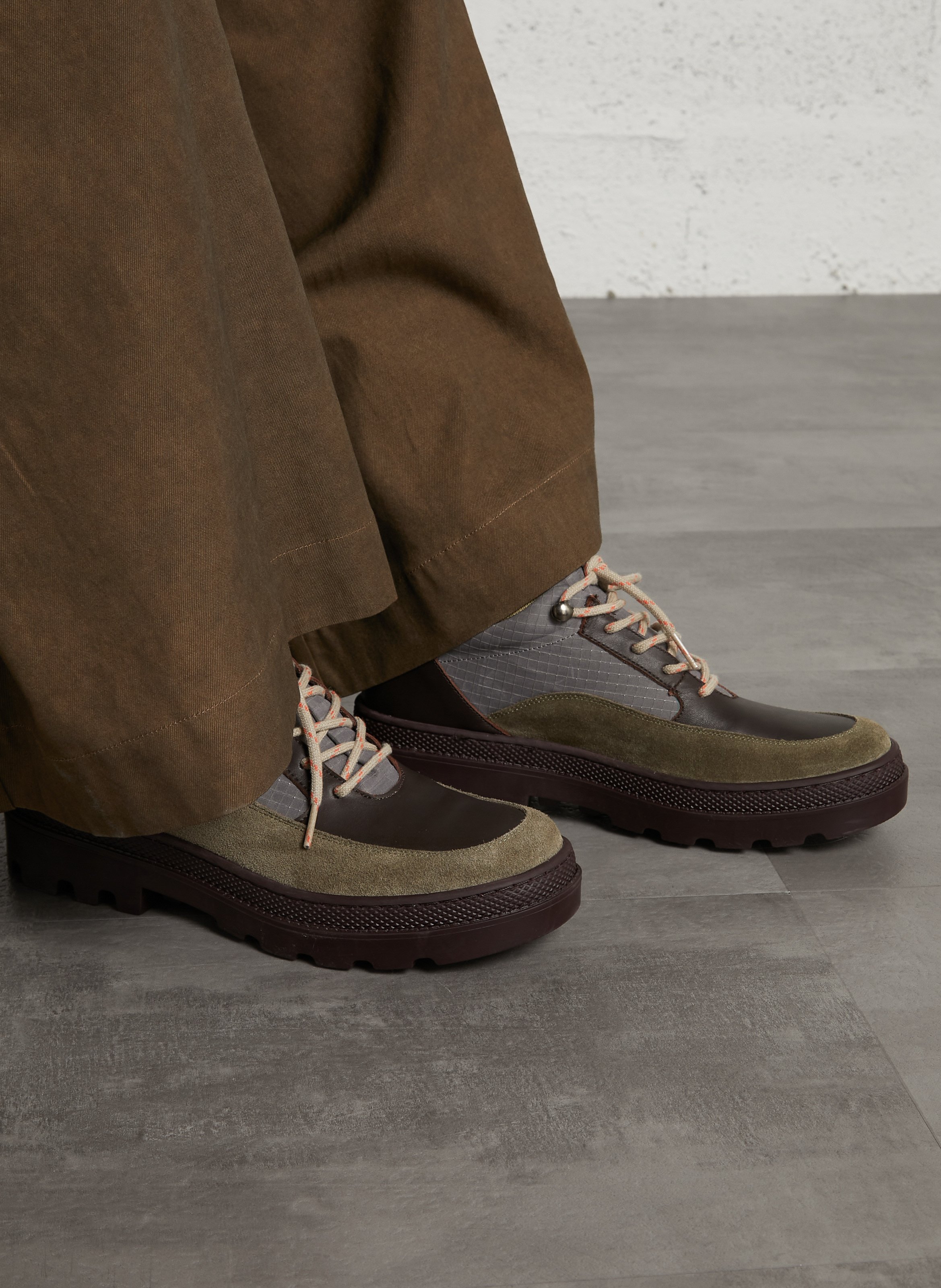 Schnürstiefel aus Leder NAGUISA Braun