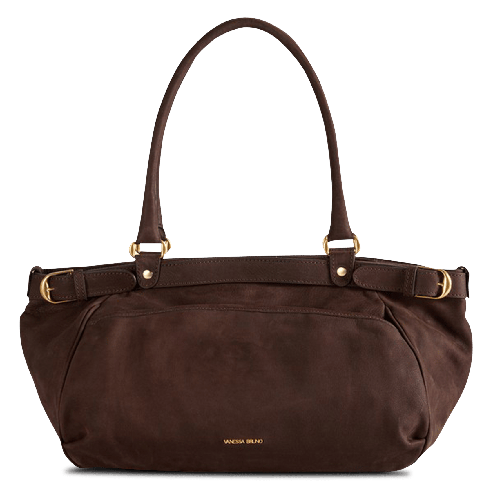 Handtasche aus Leder VANESSA BRUNO Braun