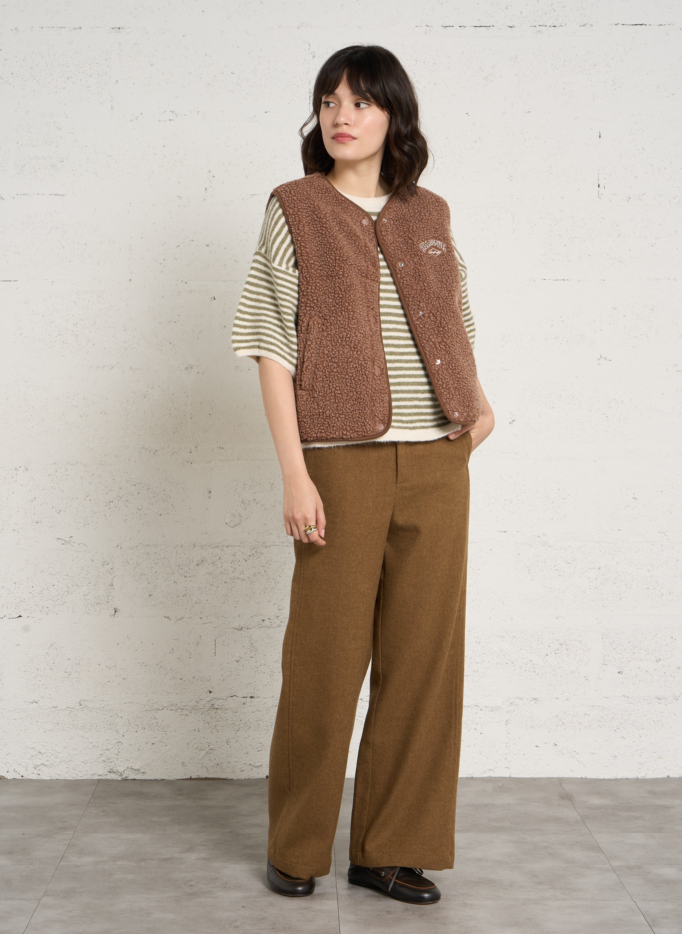 Gerade geschnittene Strickjacke BILLABONG Braun