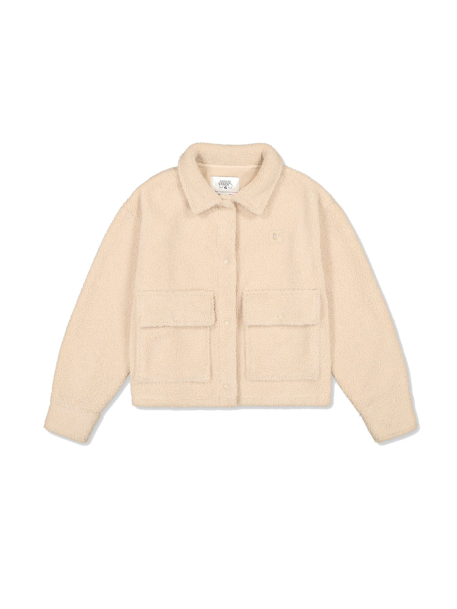High-Neck Snap-Button Jacket LE TEMPS DES CERISES Beige