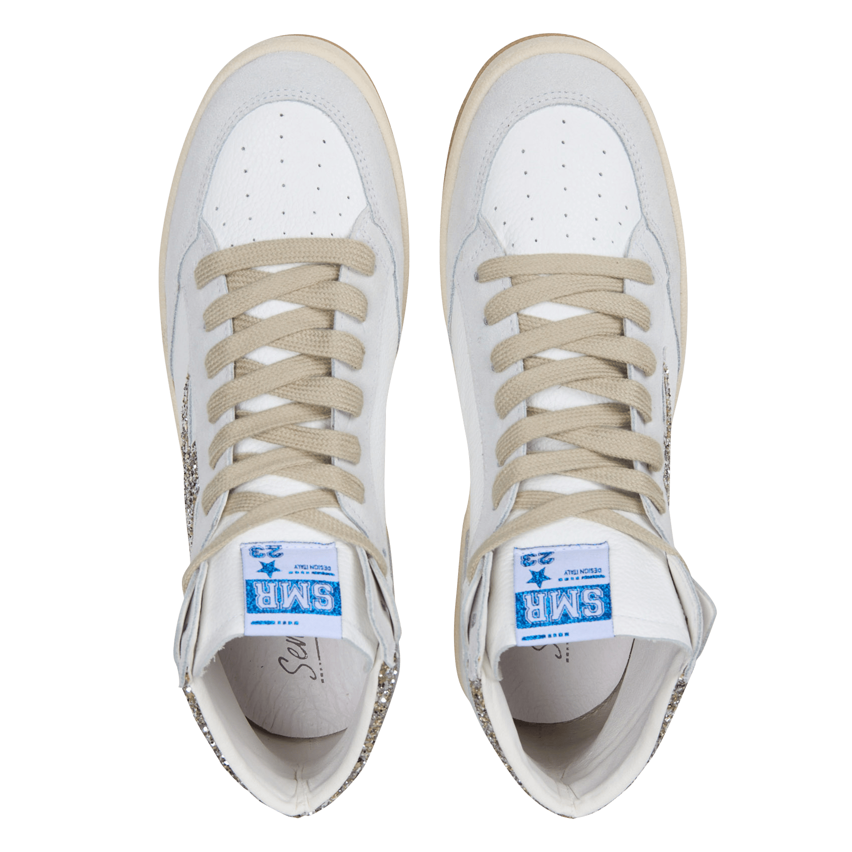 Hoge sneakers met pailletten SEMERDJIAN - SMR Wit