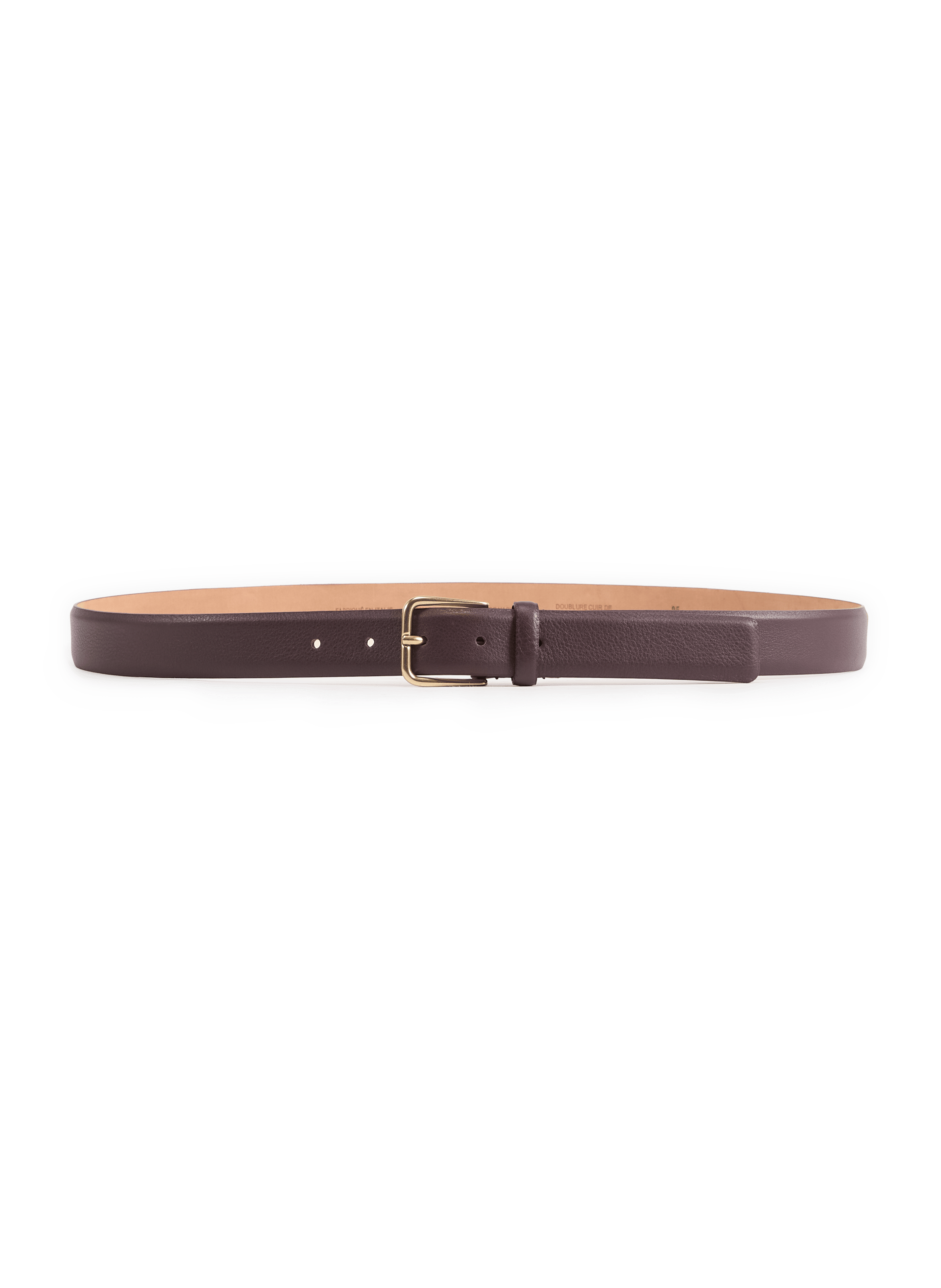 Plain cowhide leather belt SAISON 1865