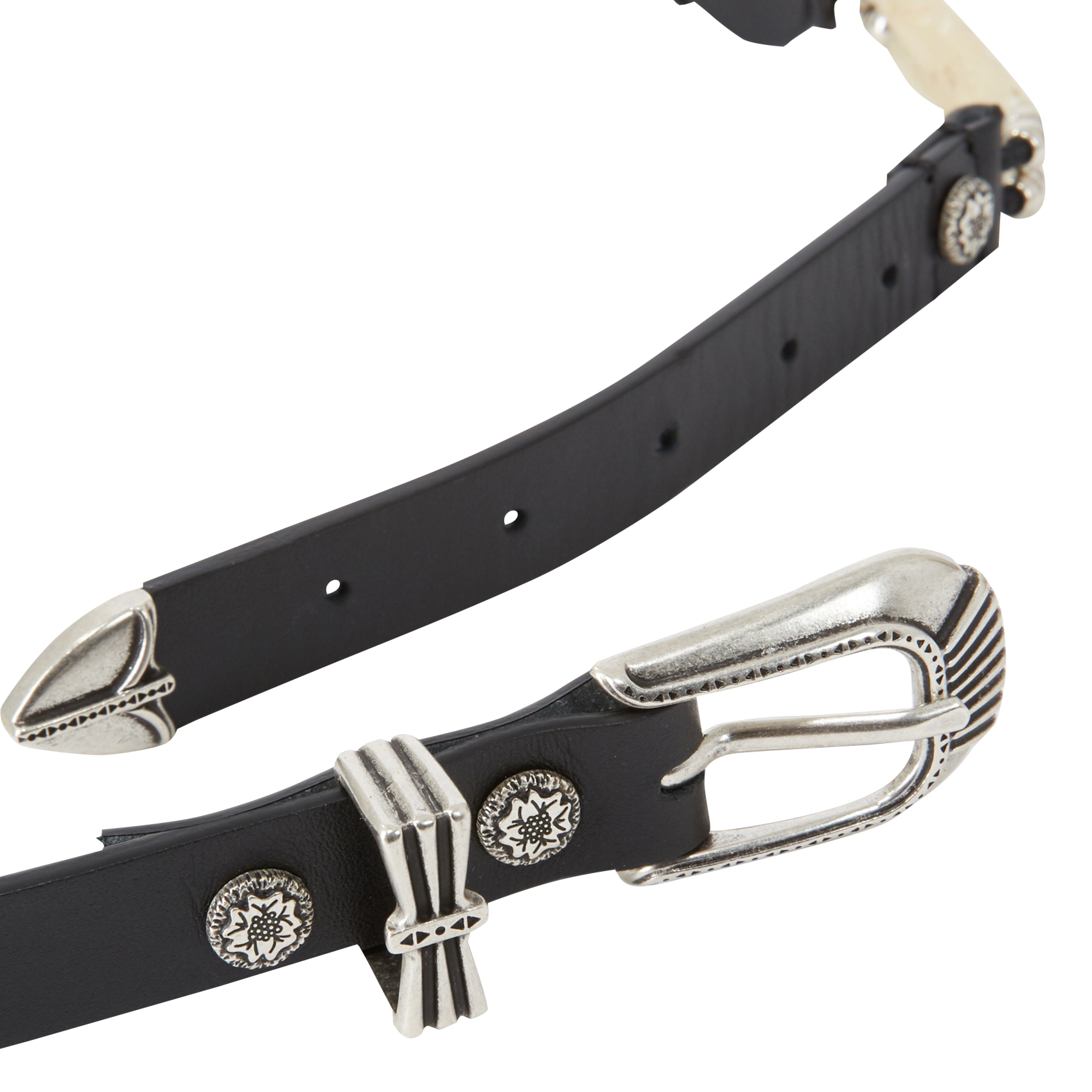 Ceinture fine en cuir  Multicolore