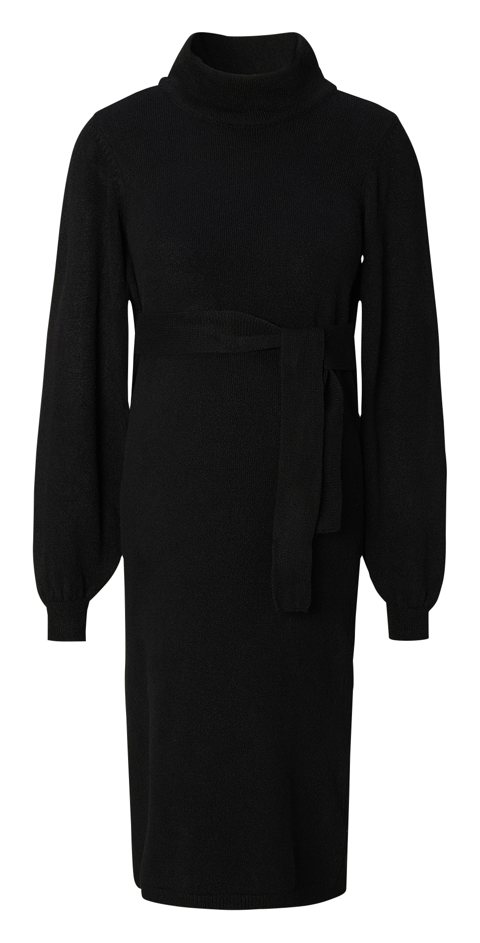 Polo neck midi maternity dress NOPPIES Black