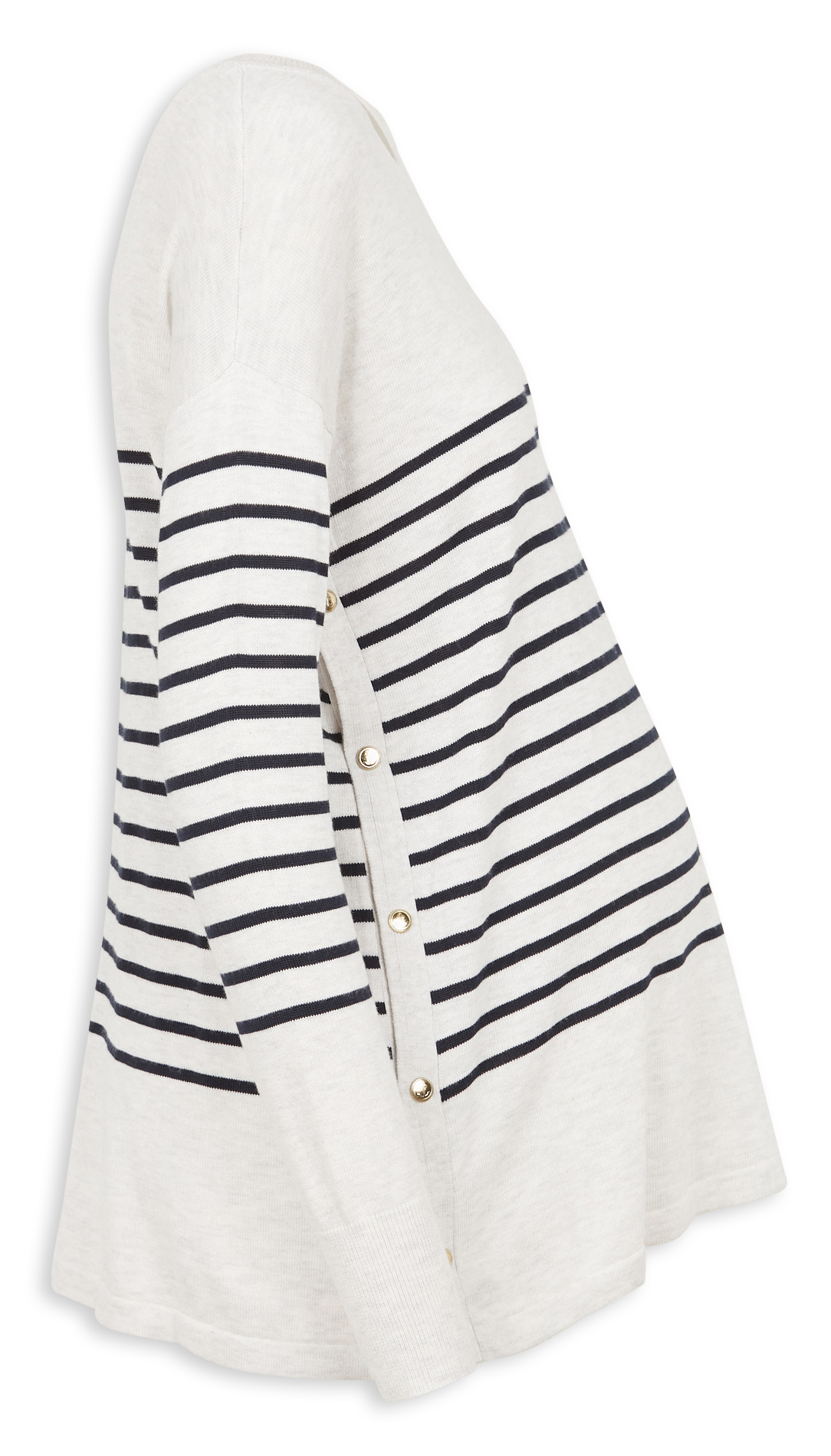 Round-neck striped cotton-blend maternity sweater SERAPHINE Stripes