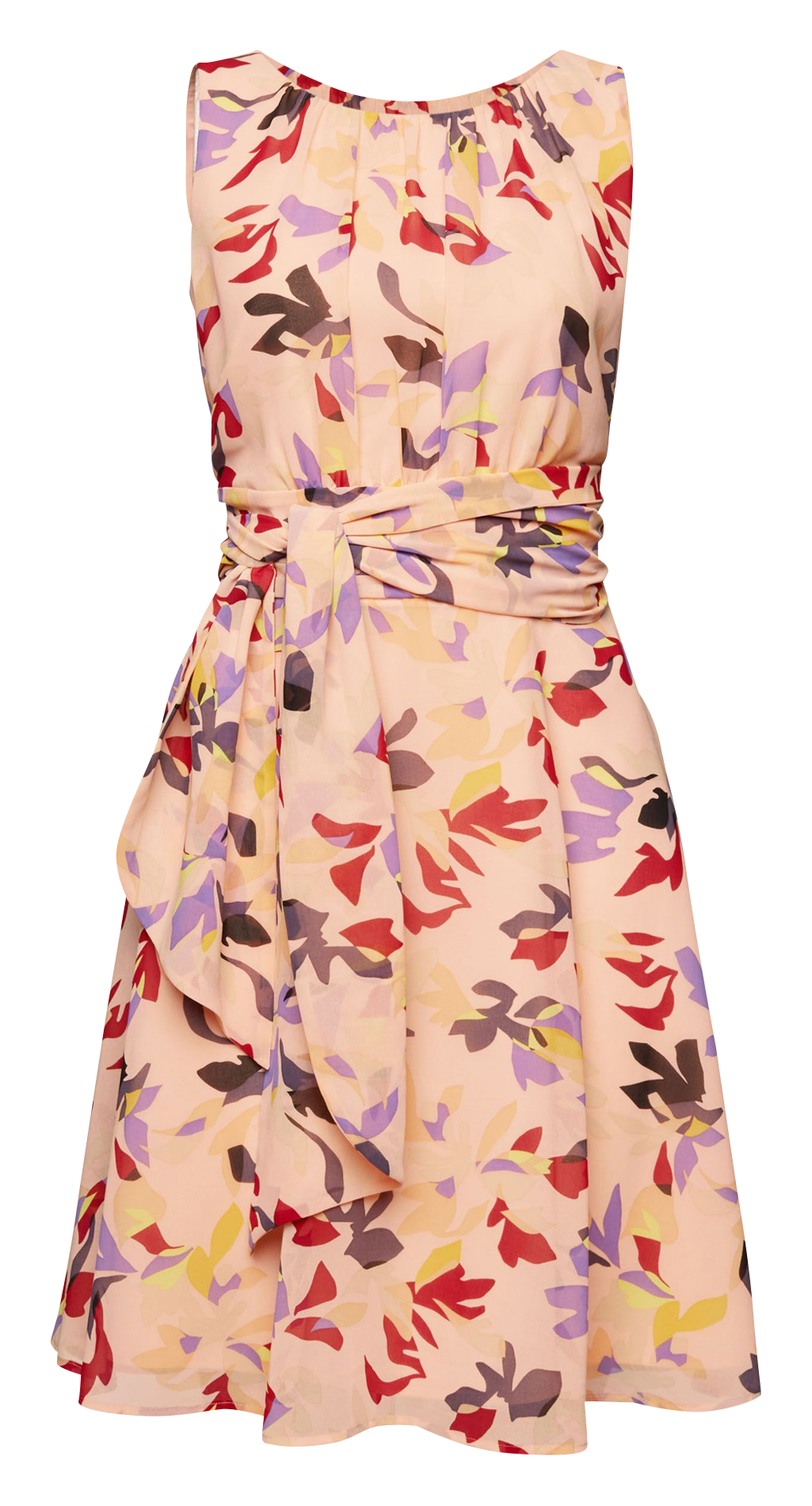 Short fitted printed dress ESPRIT Orange