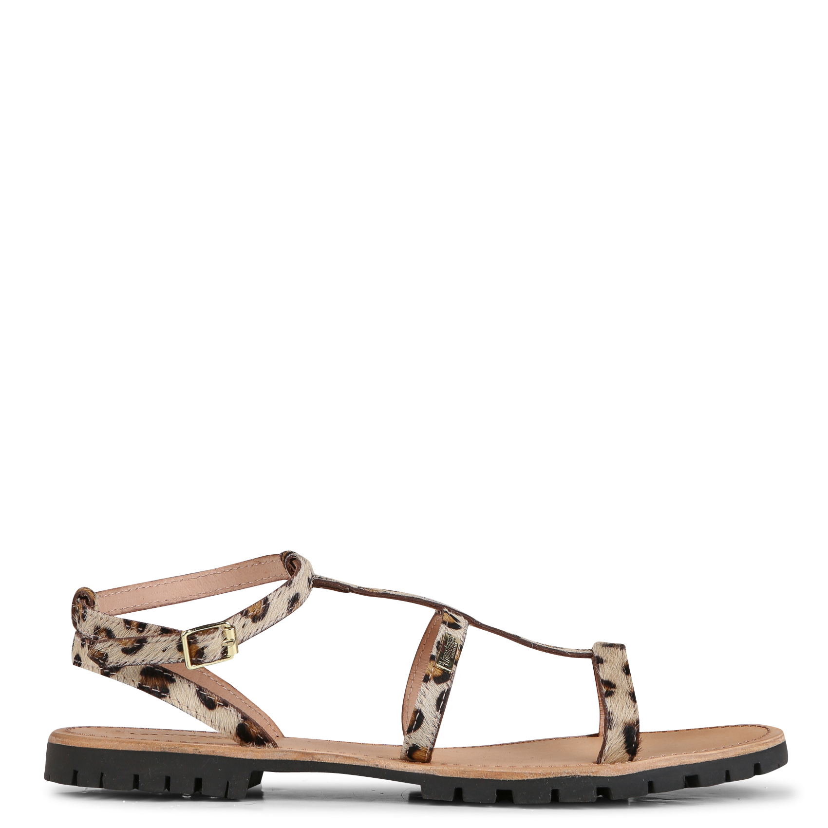 Sandales plates en cuir LES TROPEZIENNES PAR M.BELARBI Marron