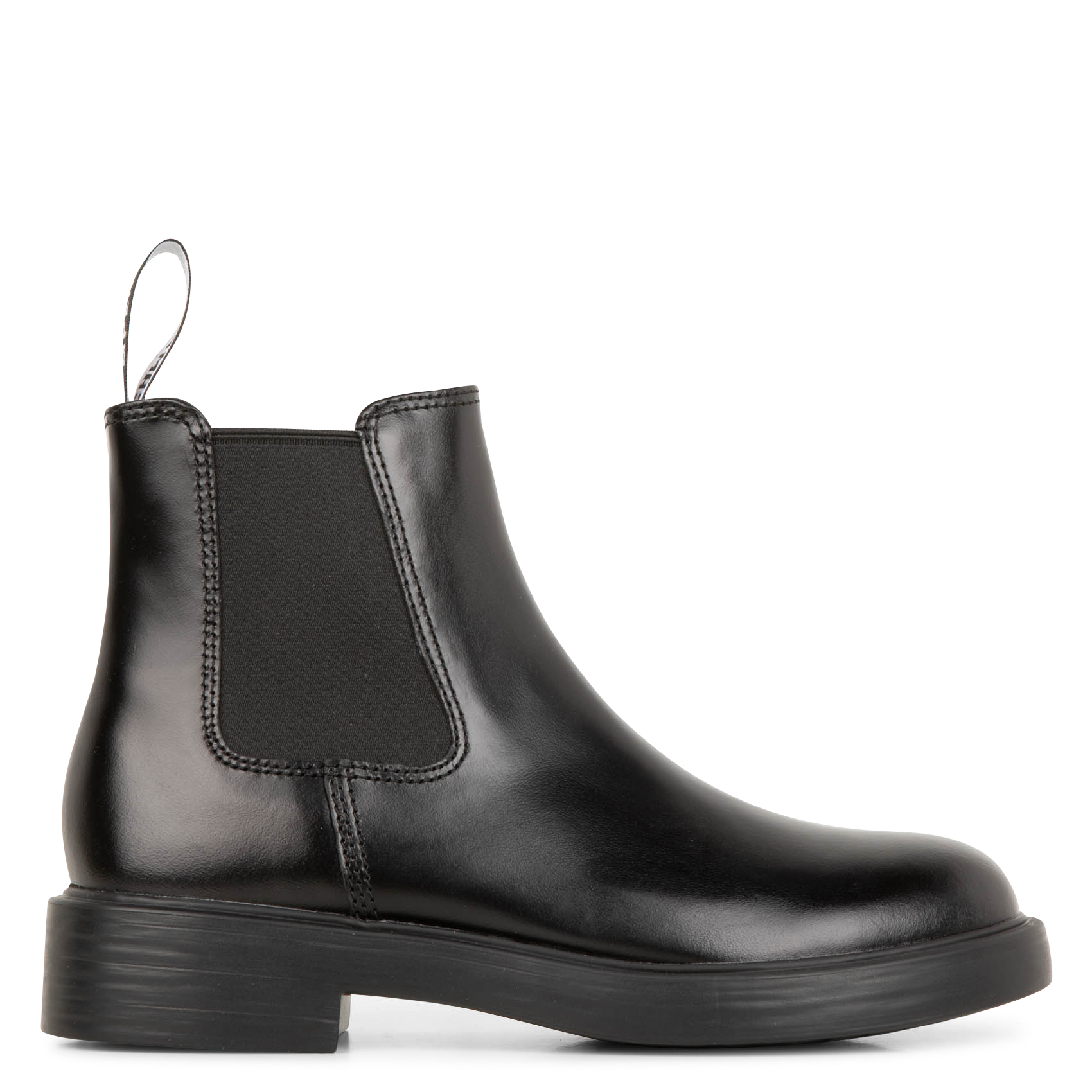 Chelsea-Stiefeletten mit runder Kappe aus gemischtem Leder CAMPER Schwarz