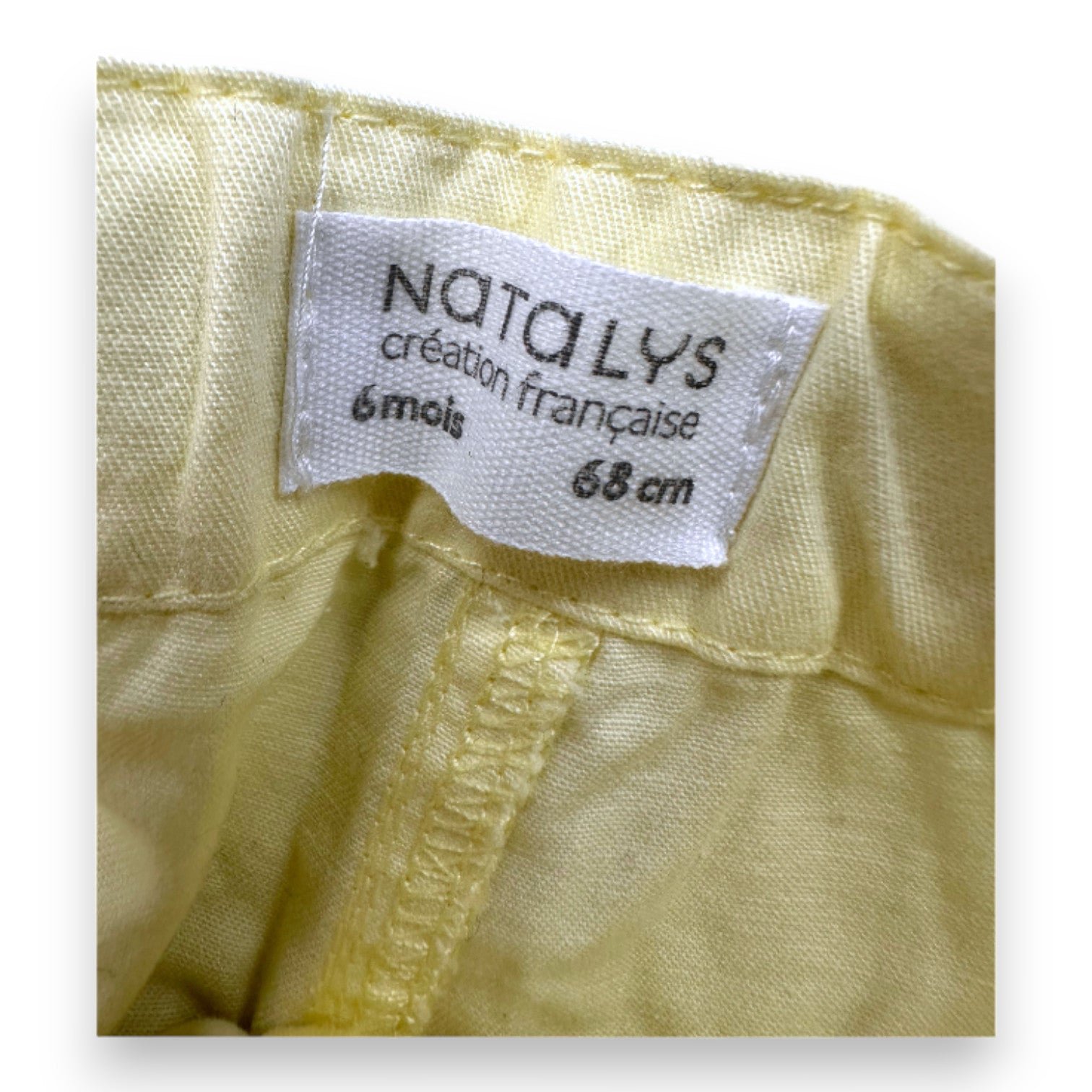 Yellow baby pants - 6 months NATALYS - Seconde Main Yellow