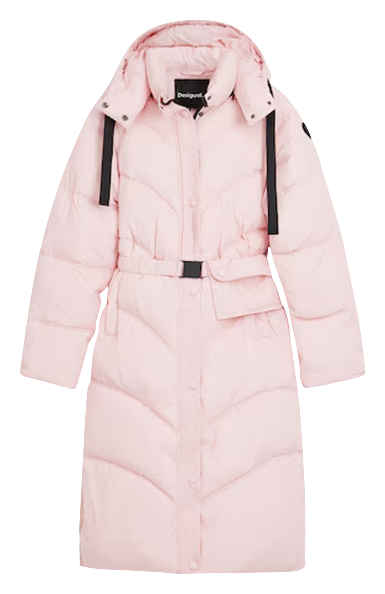 Abrigo largo con capucha Rojo Desigual Mujer Place des Tendances