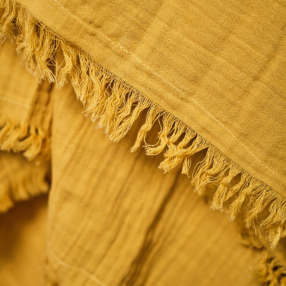 Solid color cotton gauze scarf TODAY LINGE DE MAISON Yellow