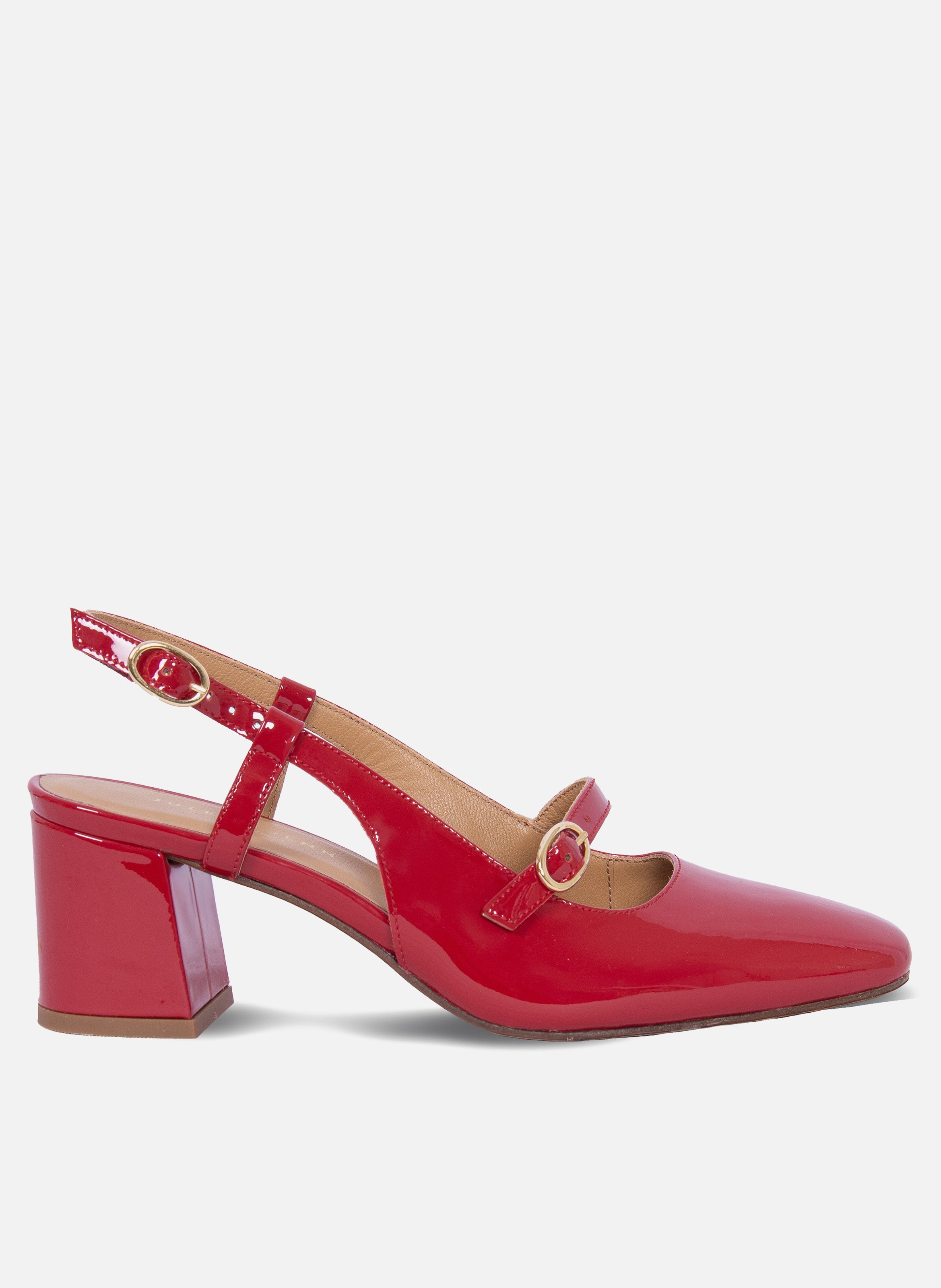 Patent leather slingbacks JULES & JENN Red