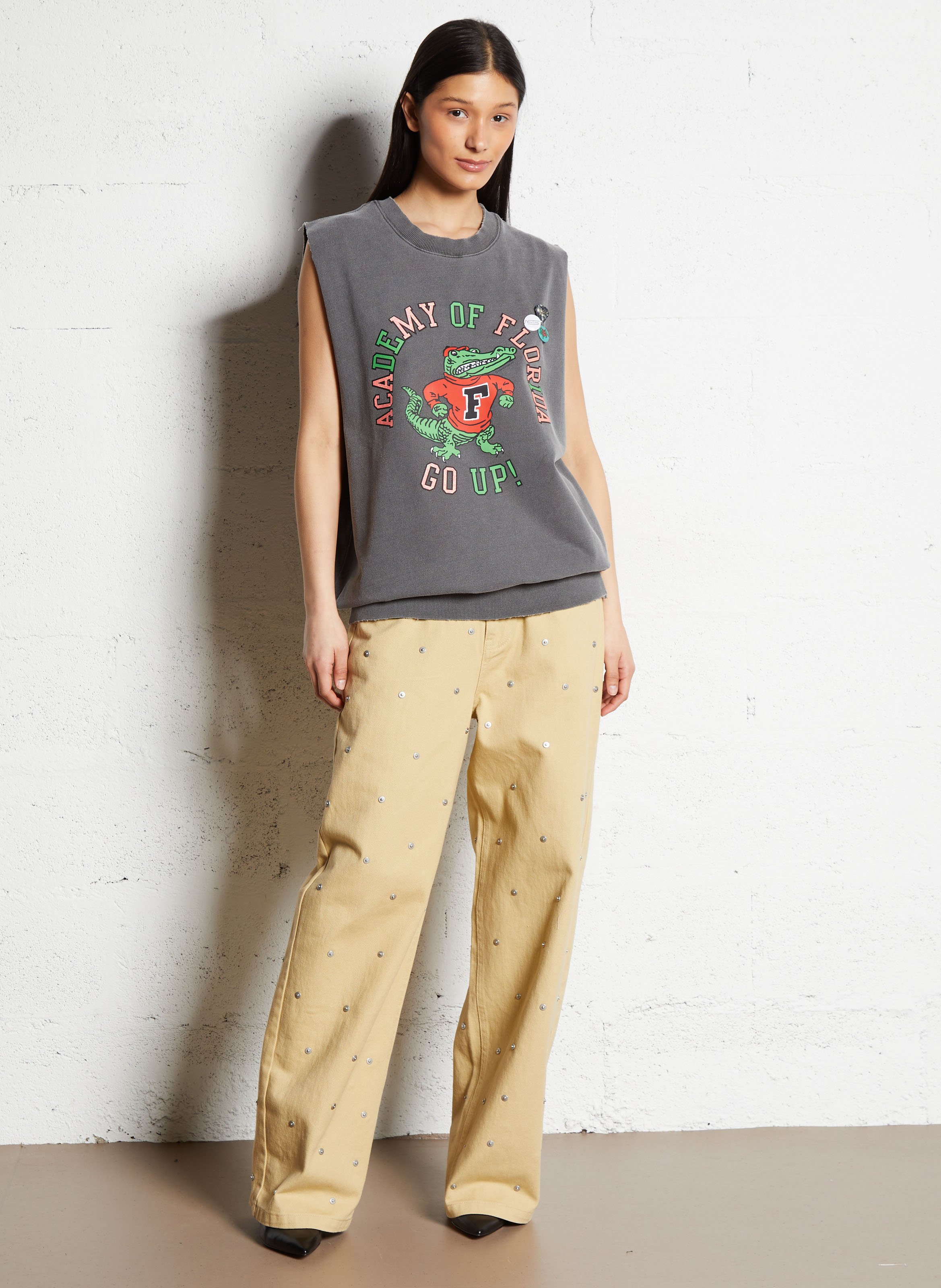 Cotton-mix round-neck sweatshirt NEWTONE Grey