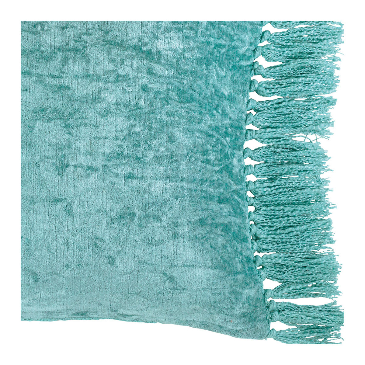 Iridescent velvet cushion cover BLANC D'IVOIRE Blue