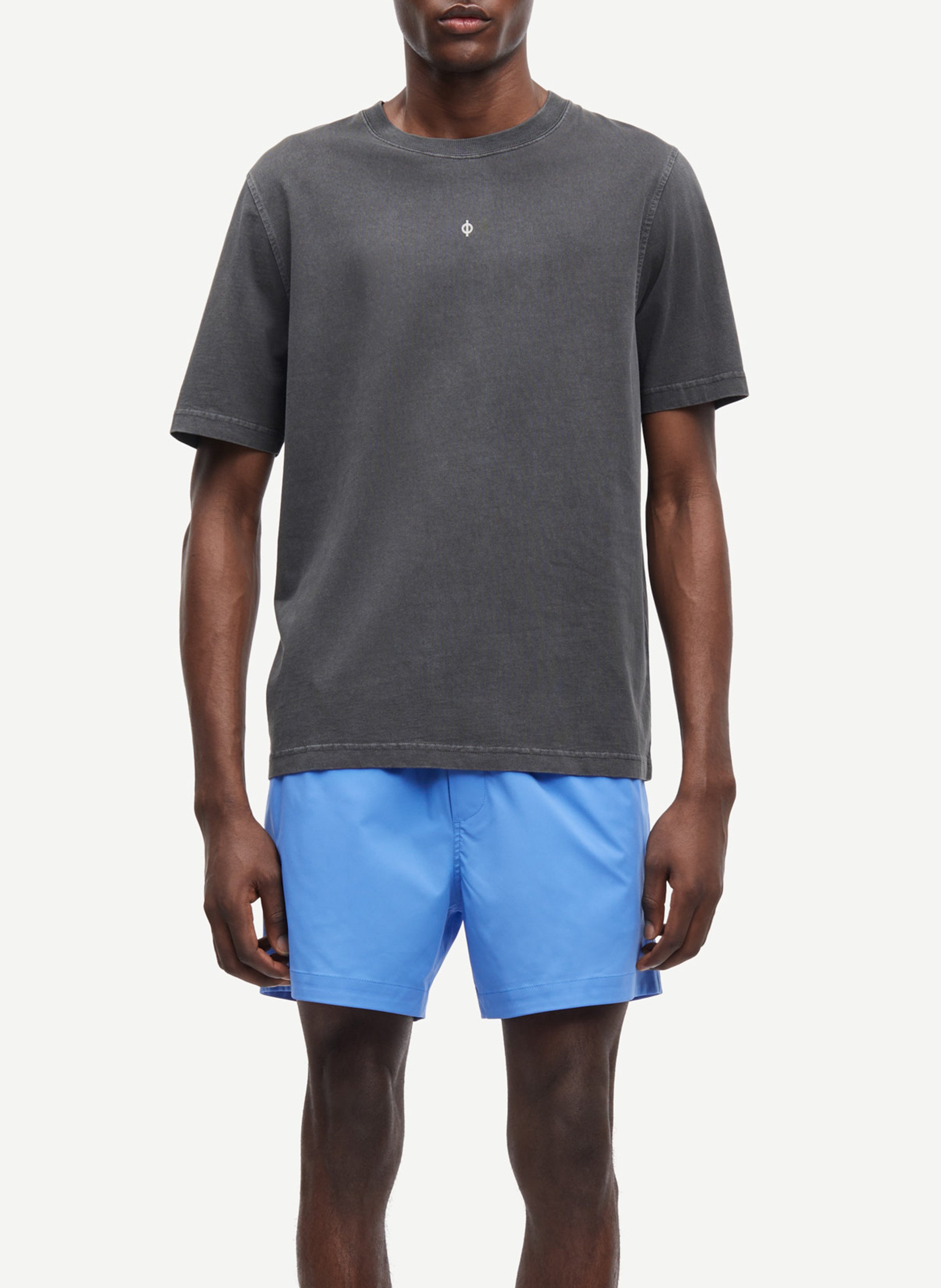 Tee-shirt droit en coton bio SAMSOE SAMSOE Noir