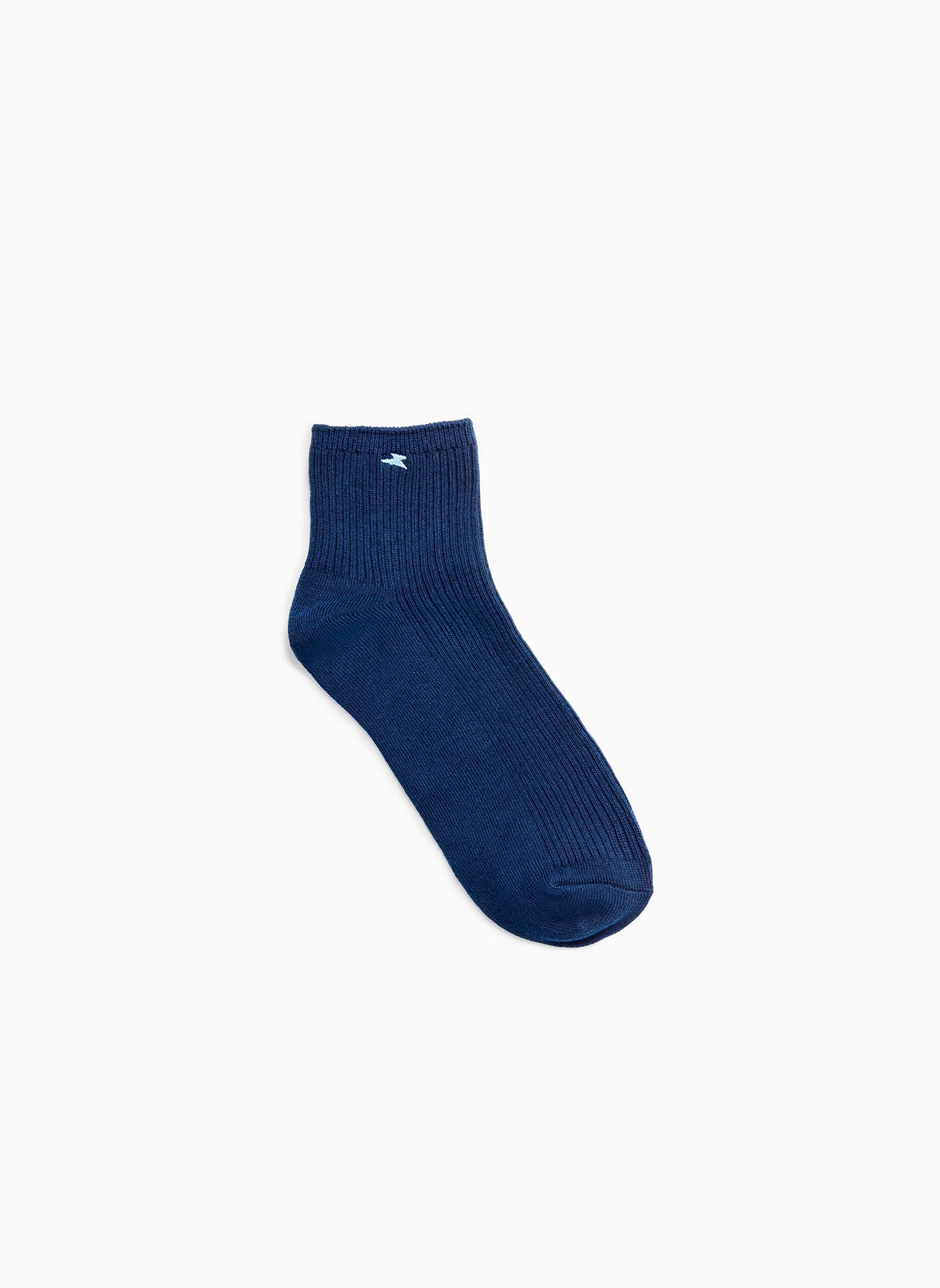 Short cotton-blend ribbed socks VANESSA WU
